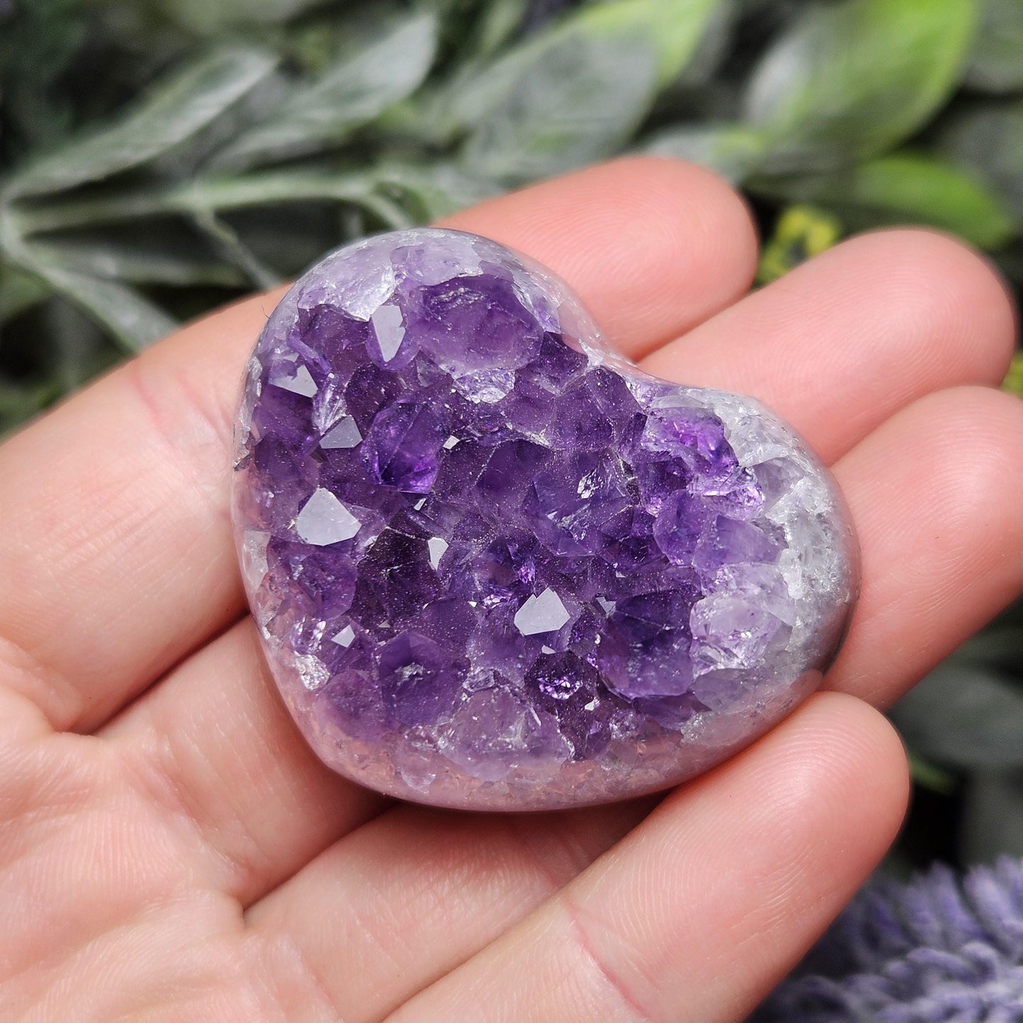Amethyst Druzy Heart