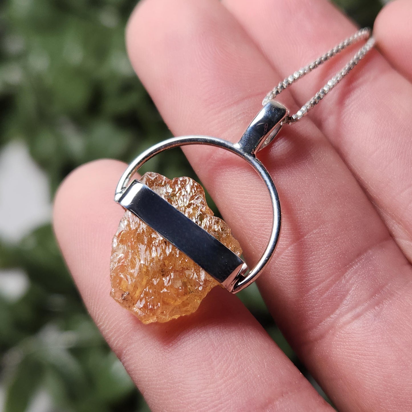 Etched Topaz Pendant