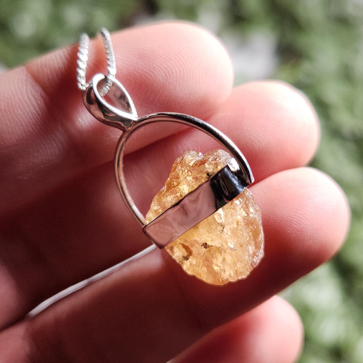 Etched Topaz Pendant