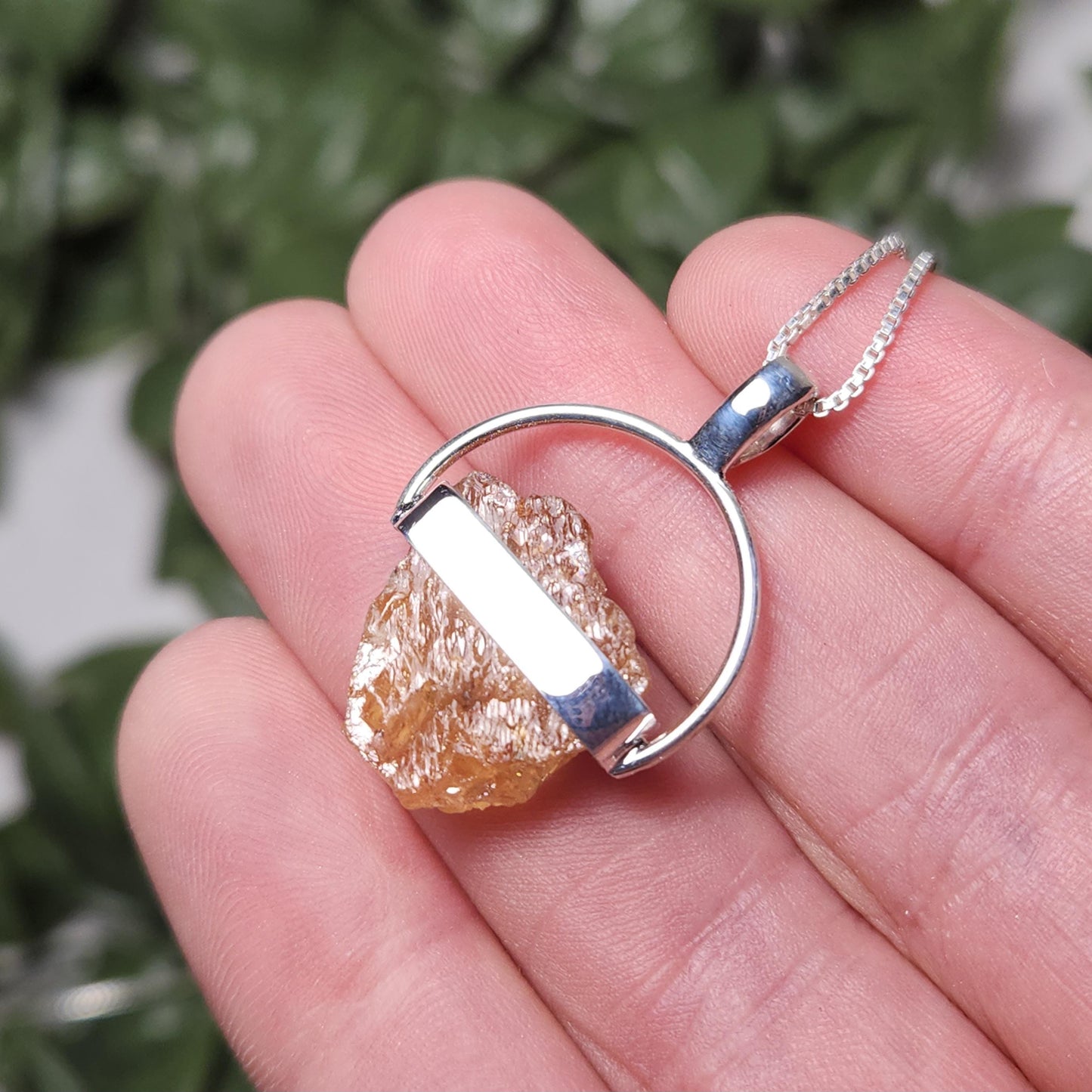 Etched Topaz Pendant