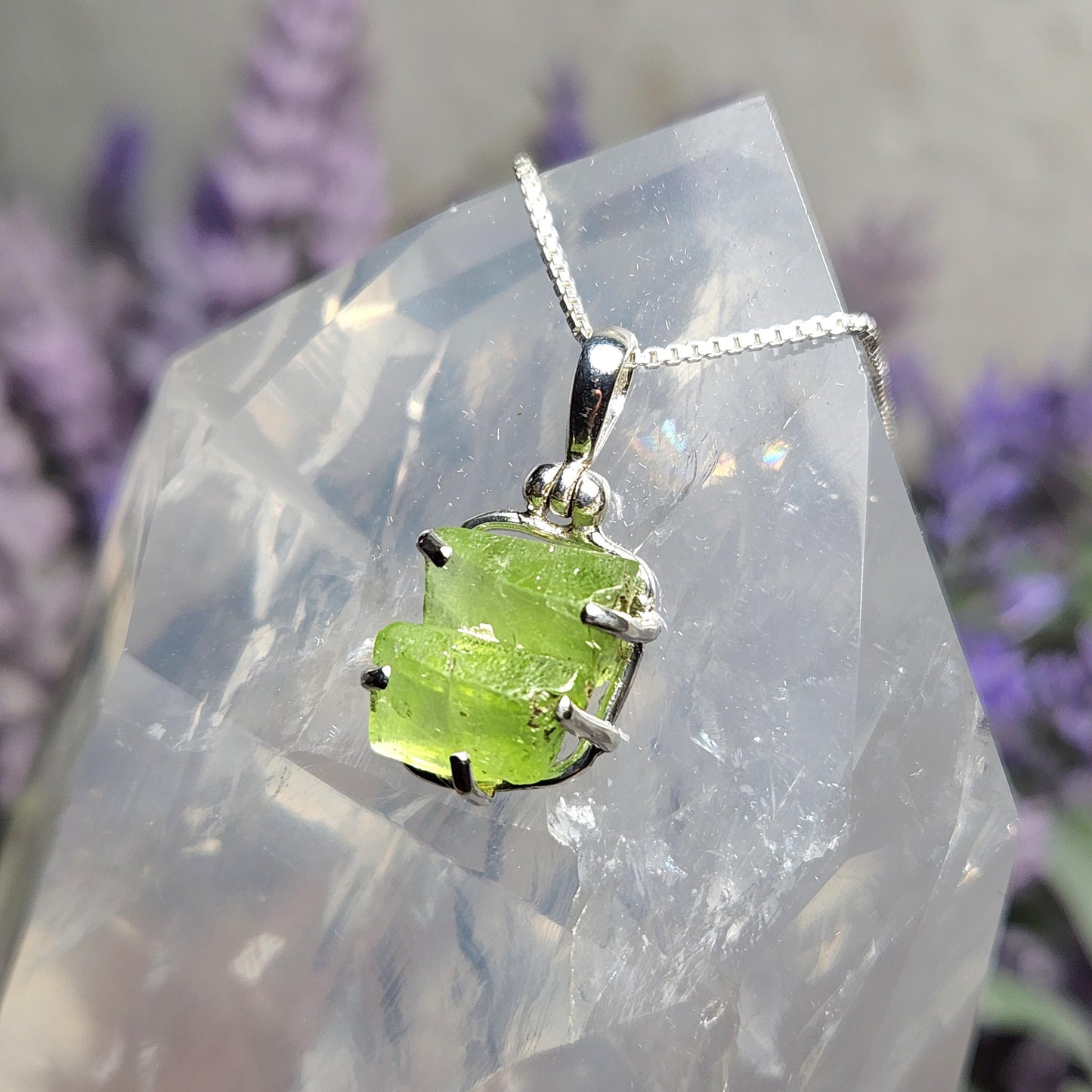 TWIN FLAME Peridot Pendant