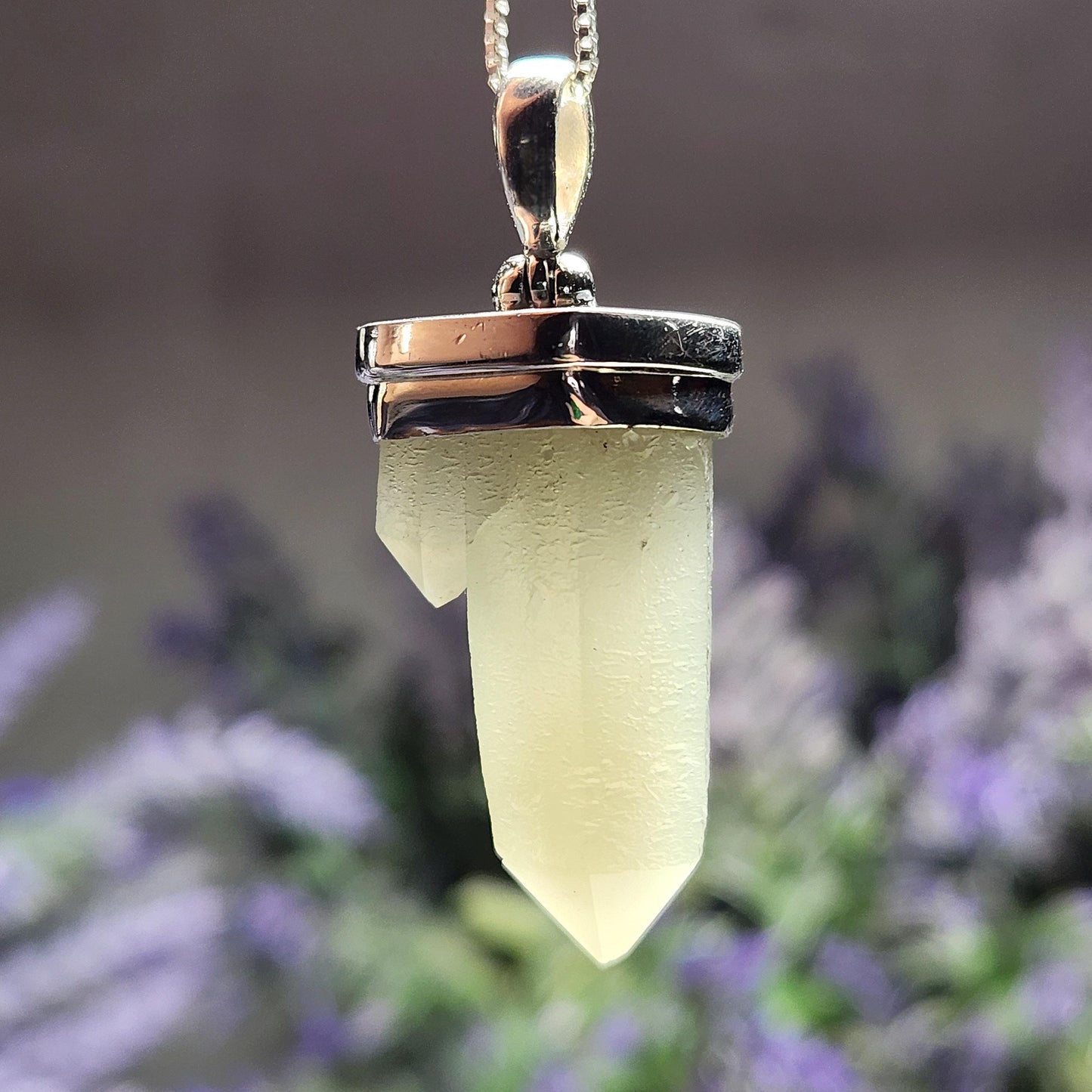 Hedenbergite Quartz Pendant