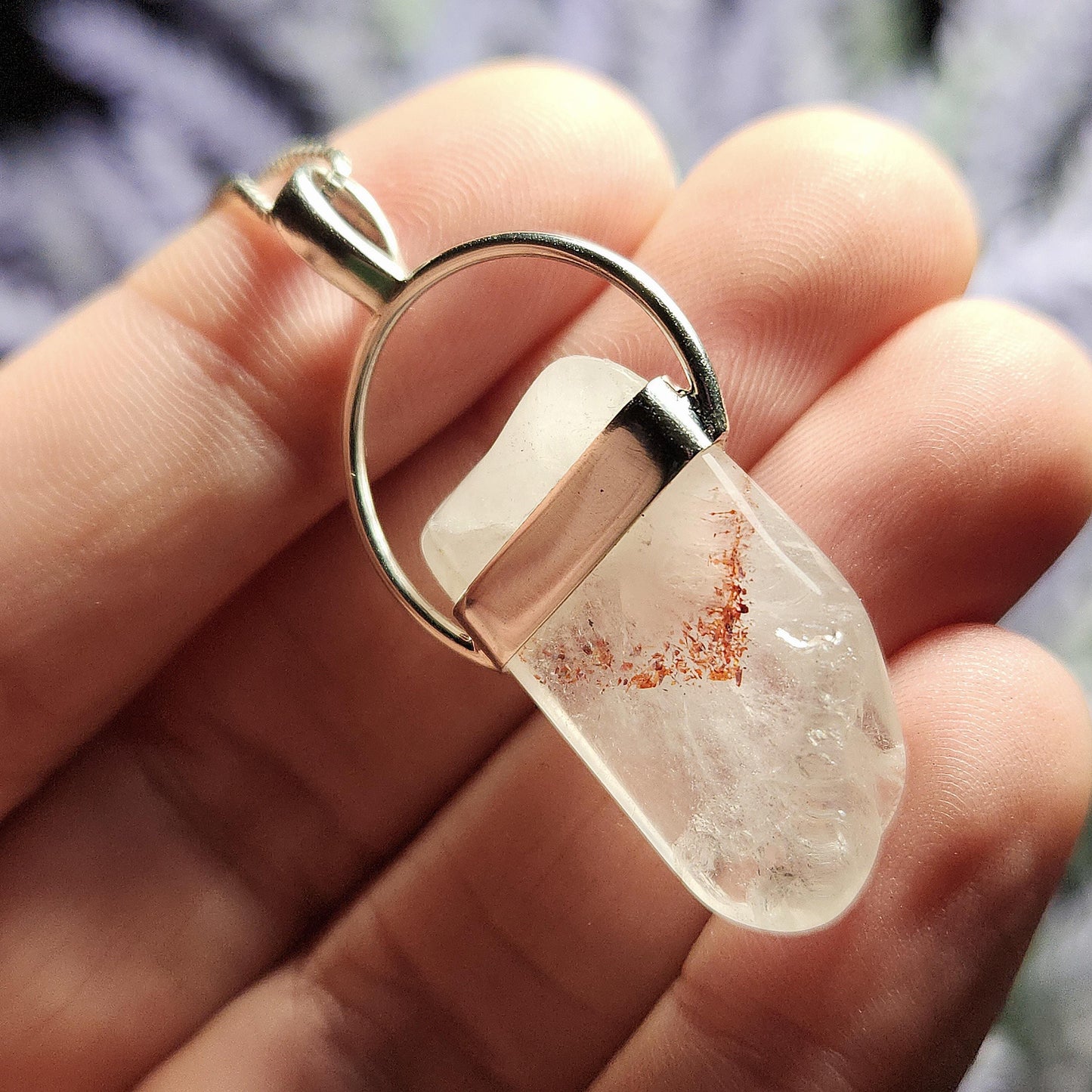 Hematite Phantom Quartz Pendant