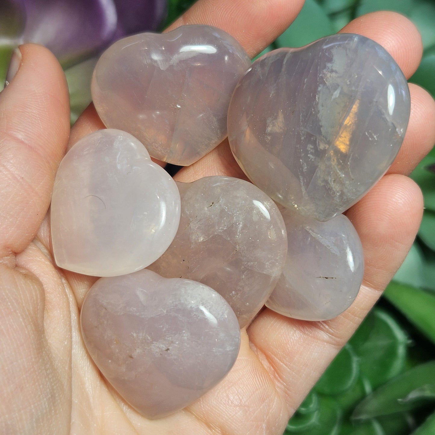 Blue Rose Quartz Heart