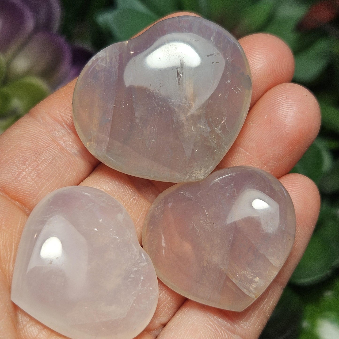 Blue Rose Quartz Heart