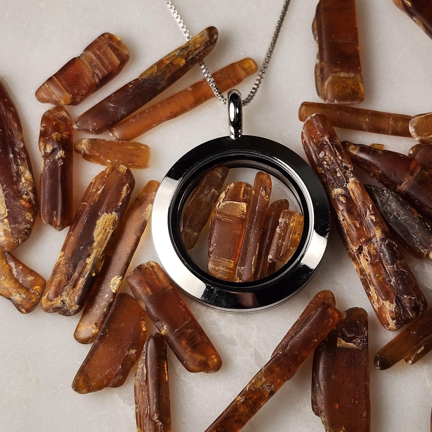 Orange Kyanite Necklace