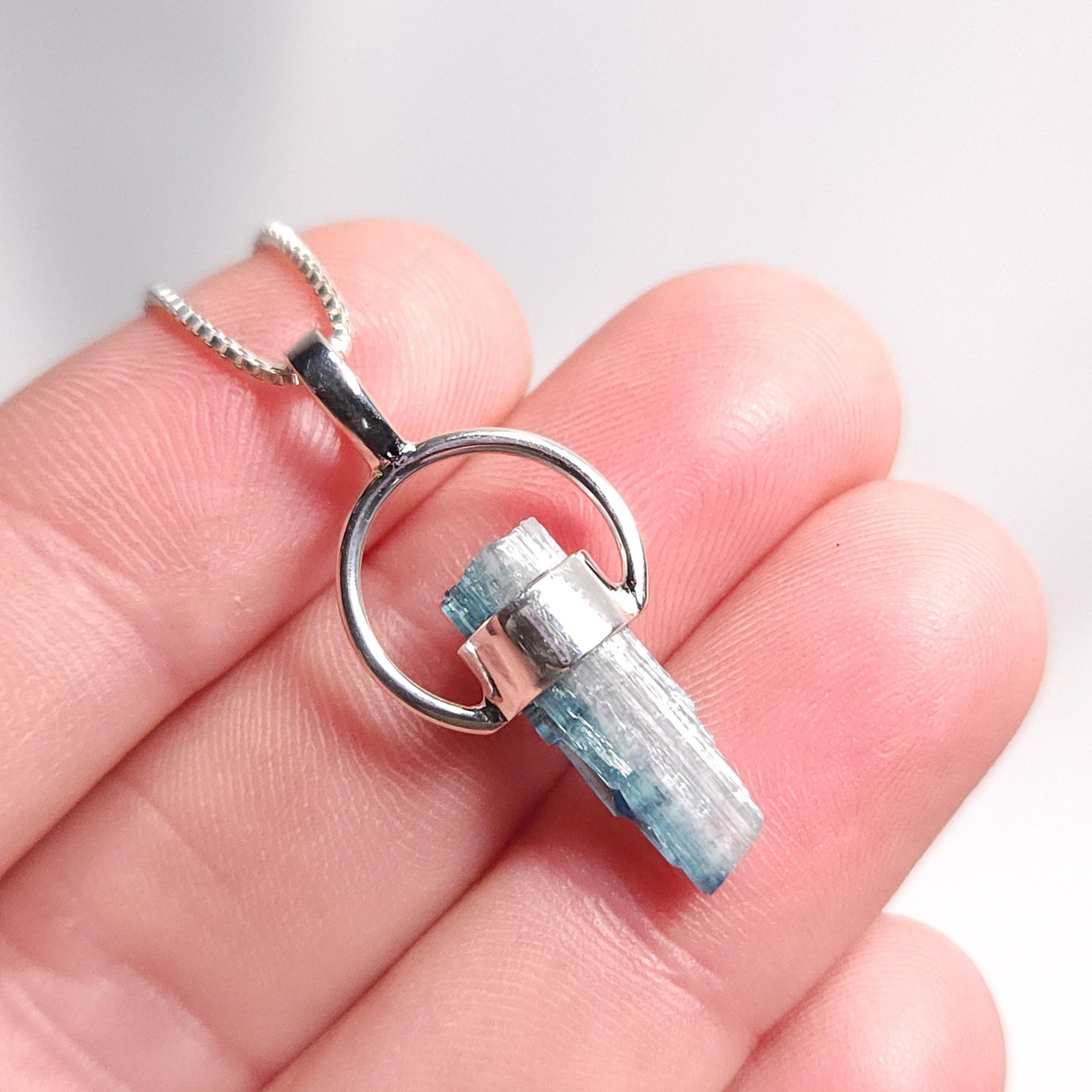 Blue Tourmaline Pendant