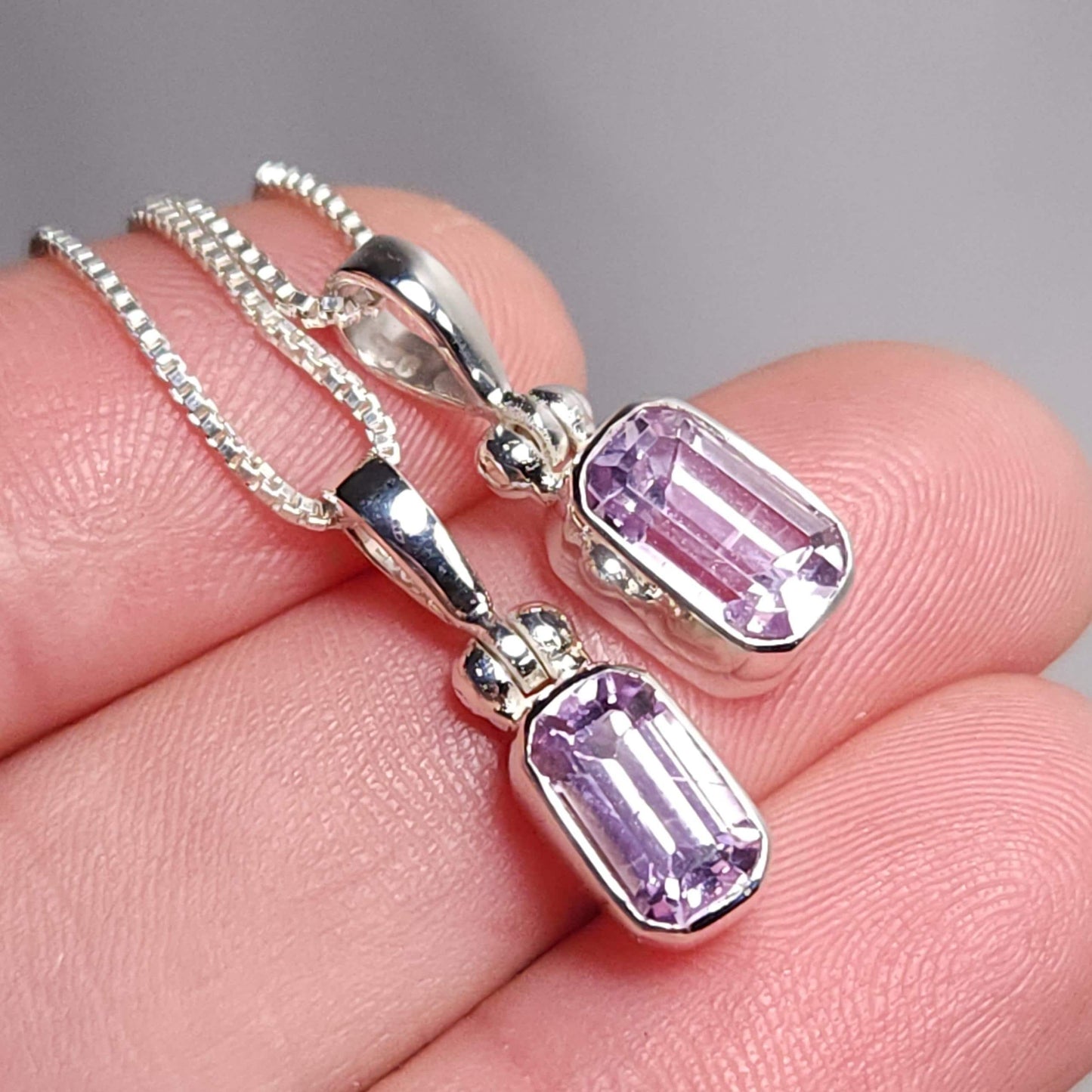 Faceted Kunzite Pendant