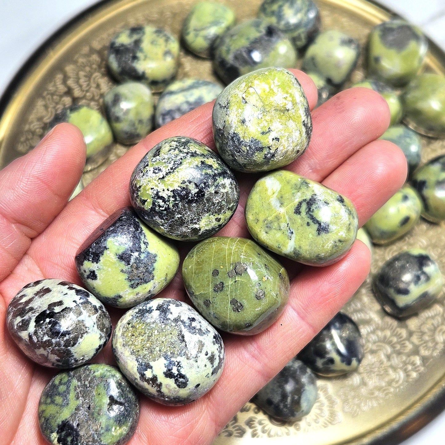 Serpentine with Pyrite