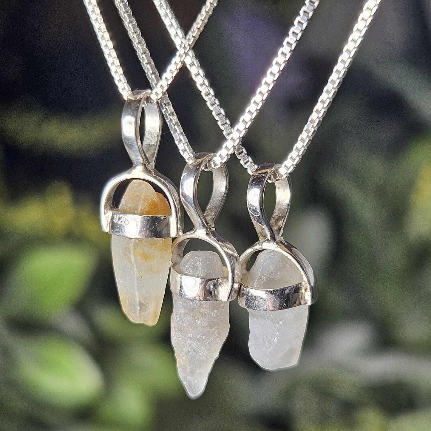 Sri Lankan Sapphire Pendant, Old Stock Silver Sapphire Necklace