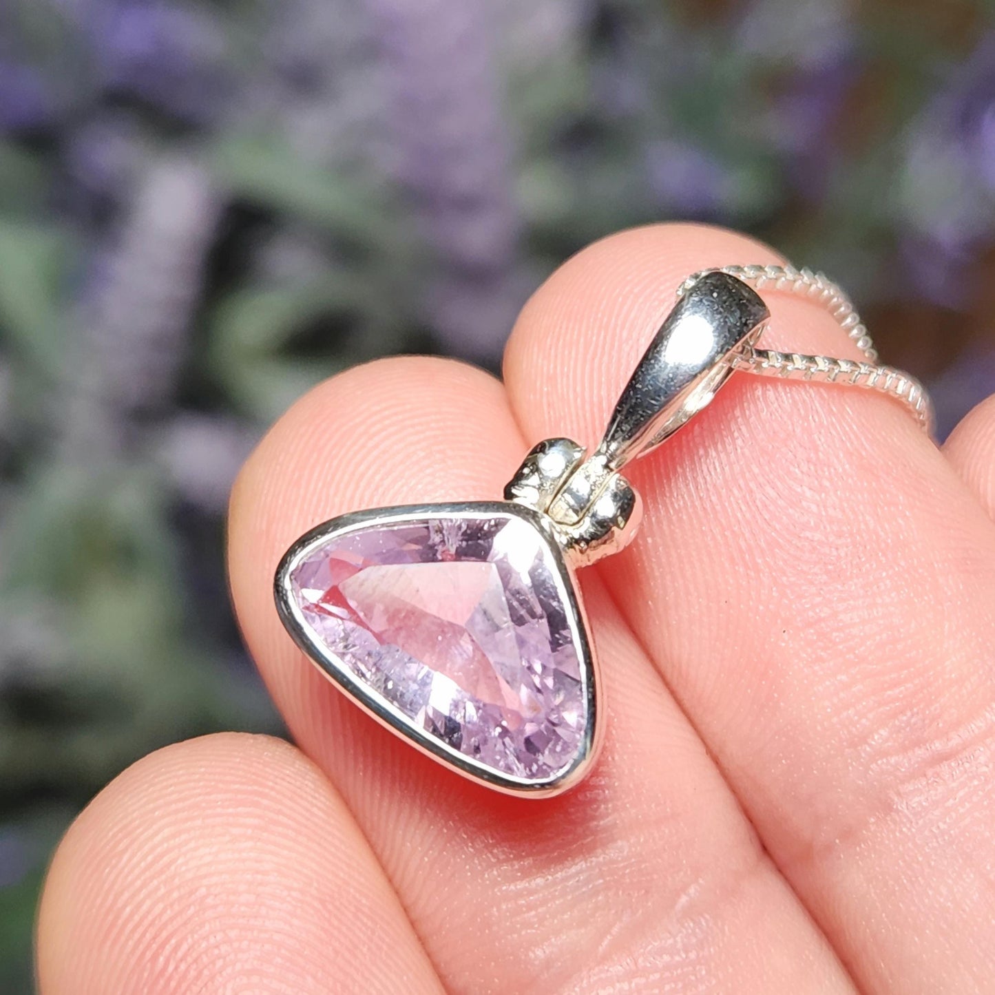 Faceted Kunzite Pendant