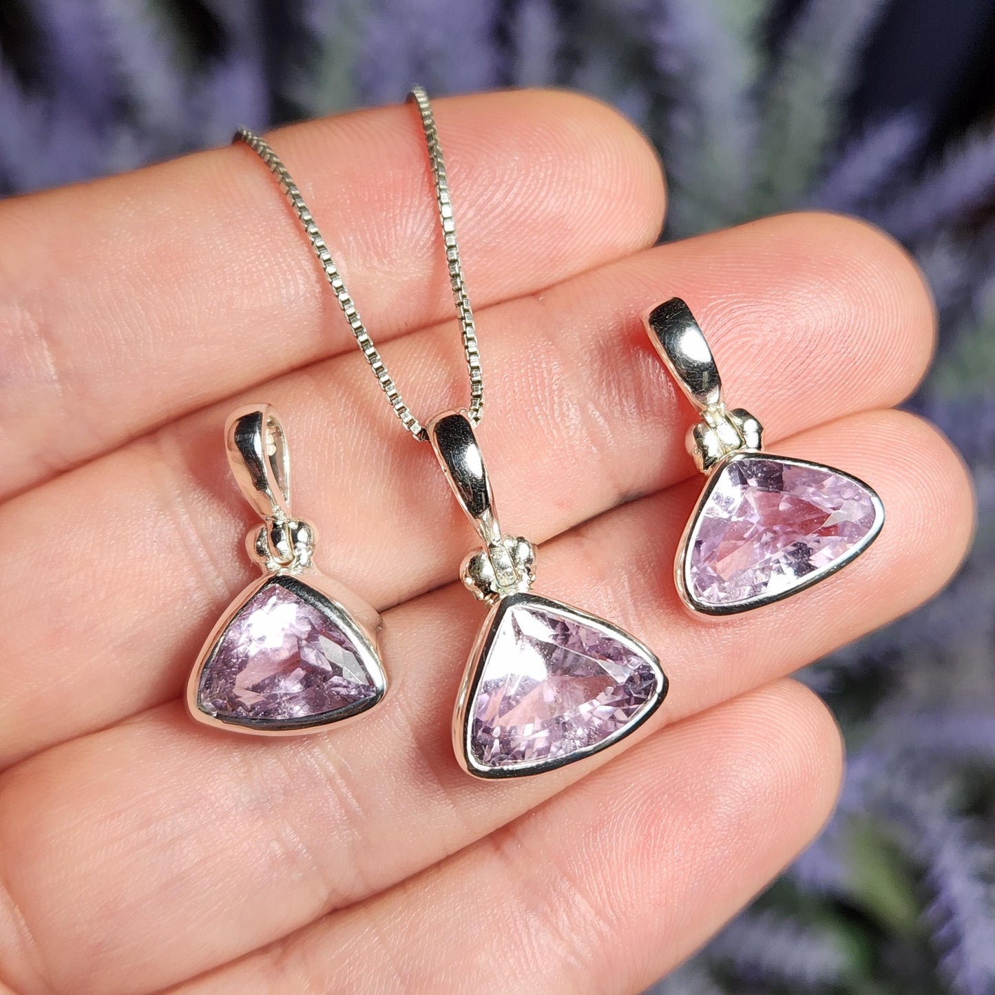 Faceted Kunzite Pendant
