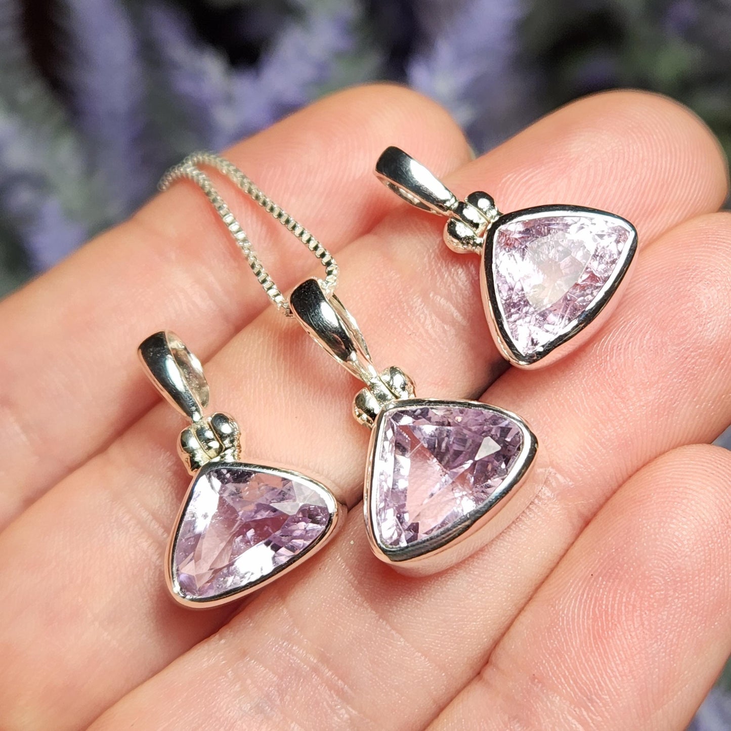 Faceted Kunzite Pendant