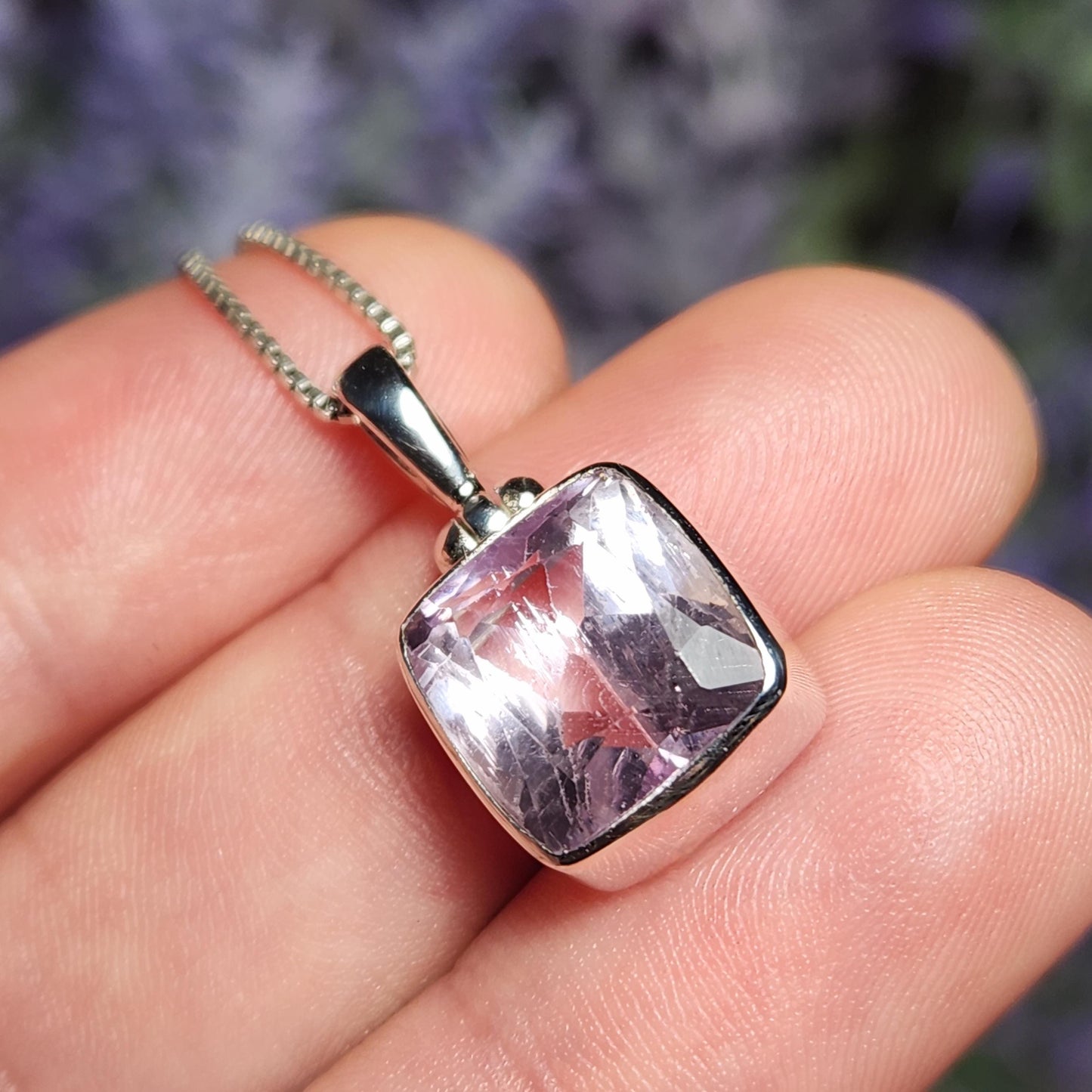 Faceted Kunzite Pendant