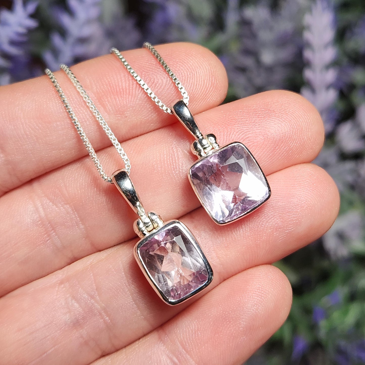 Faceted Kunzite Pendant