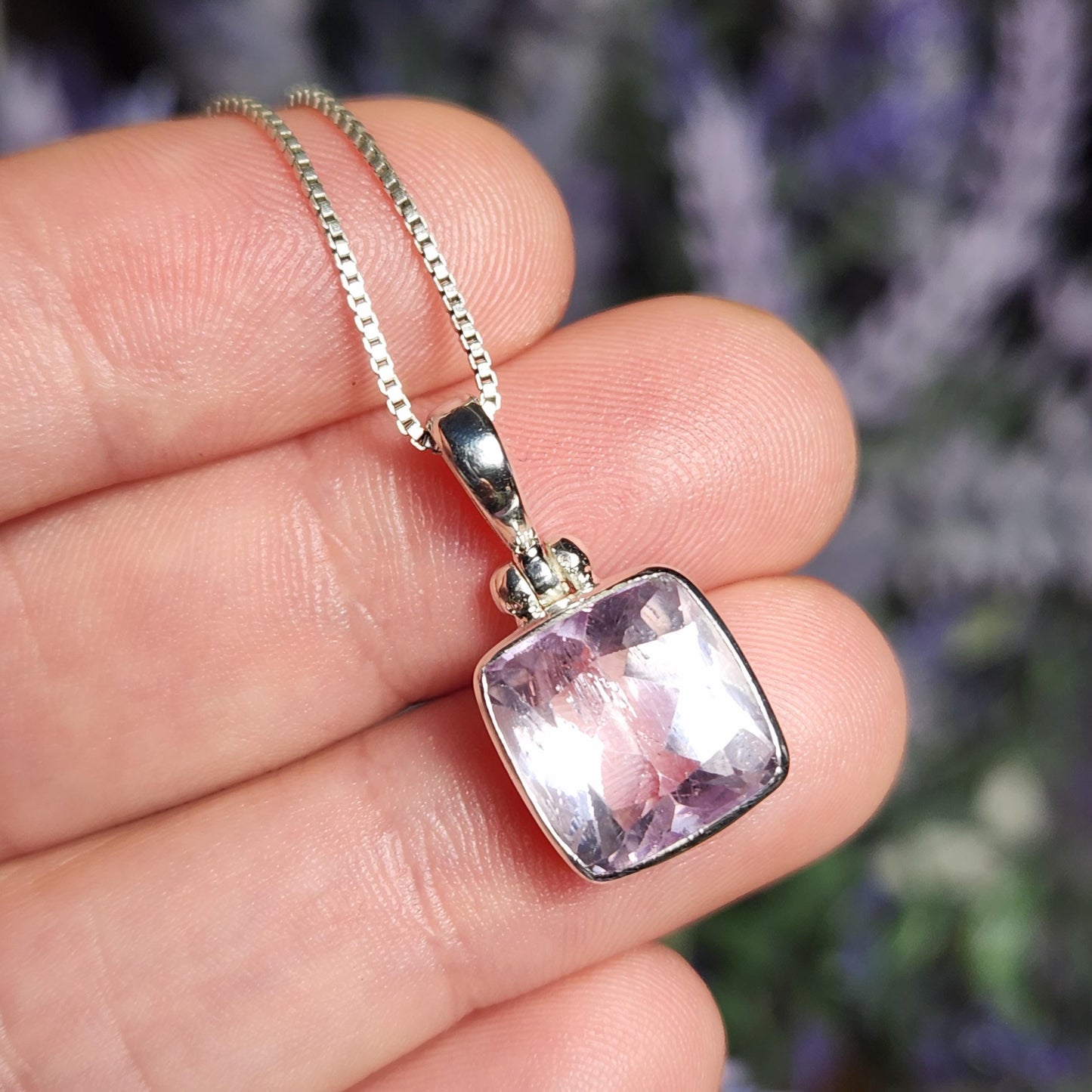 Faceted Kunzite Pendant
