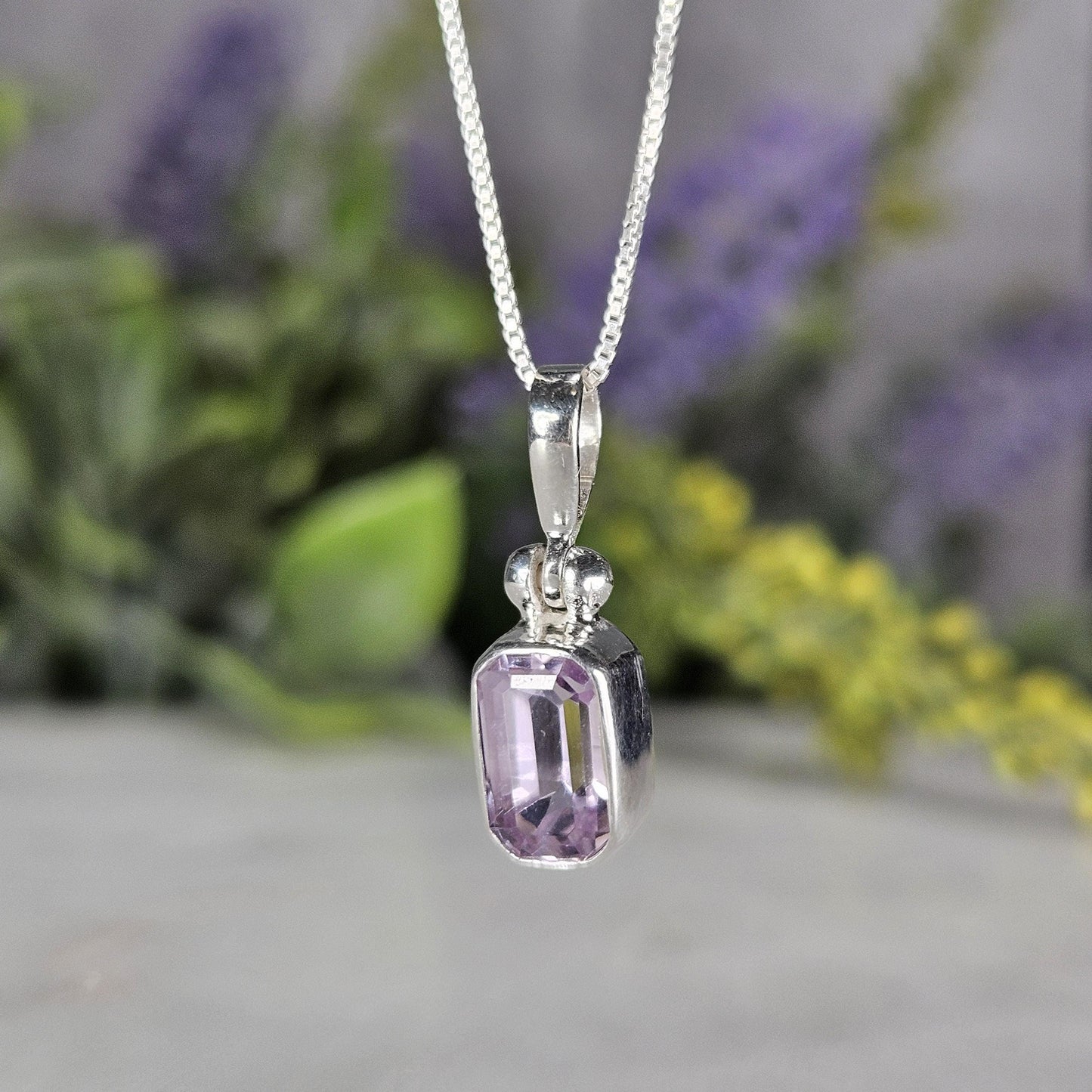 Faceted Kunzite Pendant