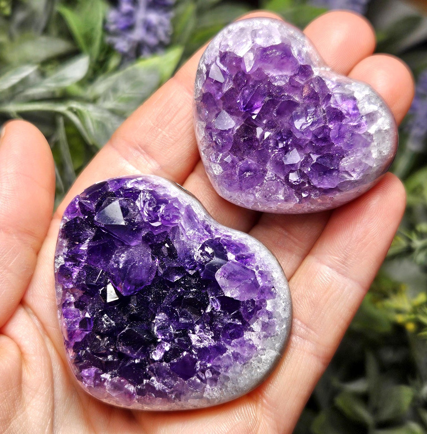 Amethyst Druzy Heart
