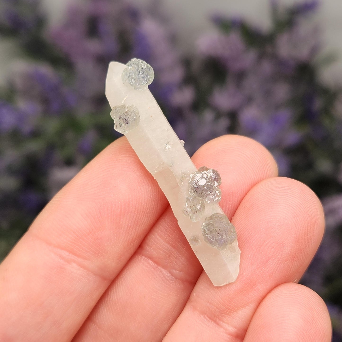 Ultraviolet Fluorite on Quartz