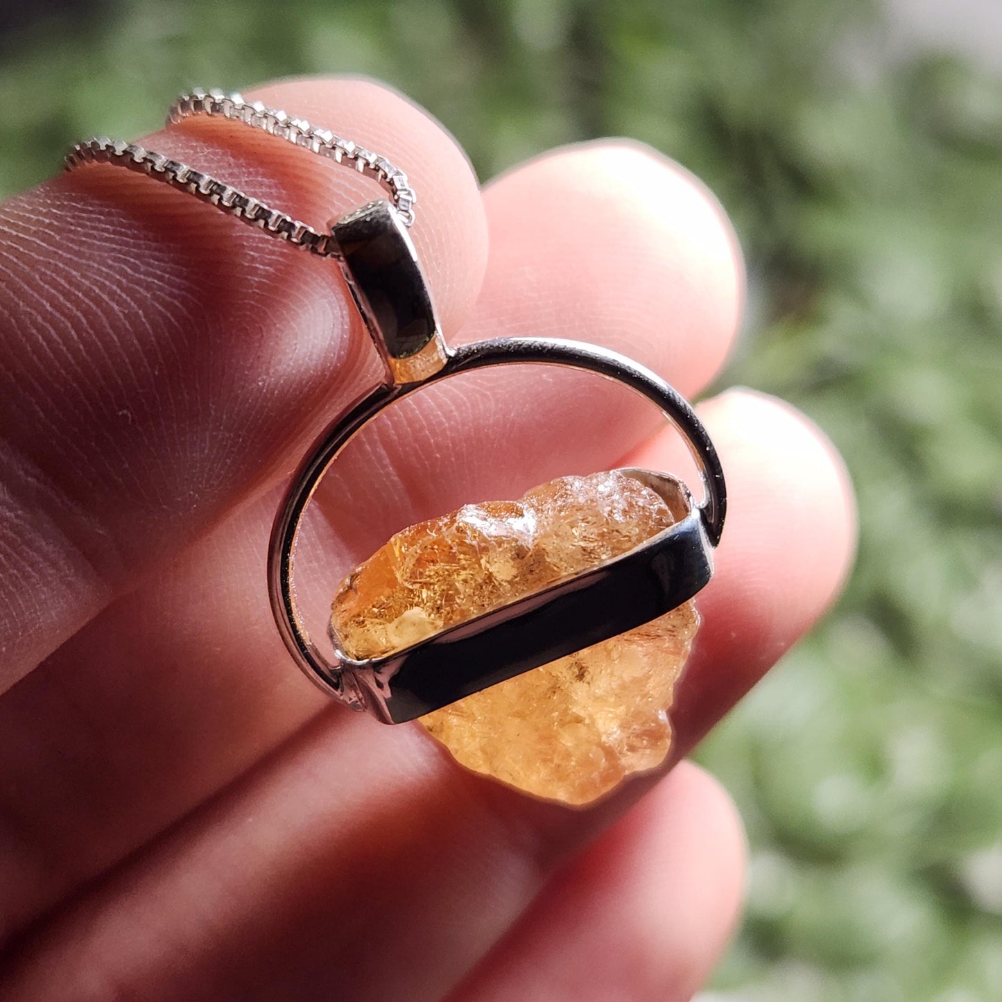 Etched Topaz Pendant