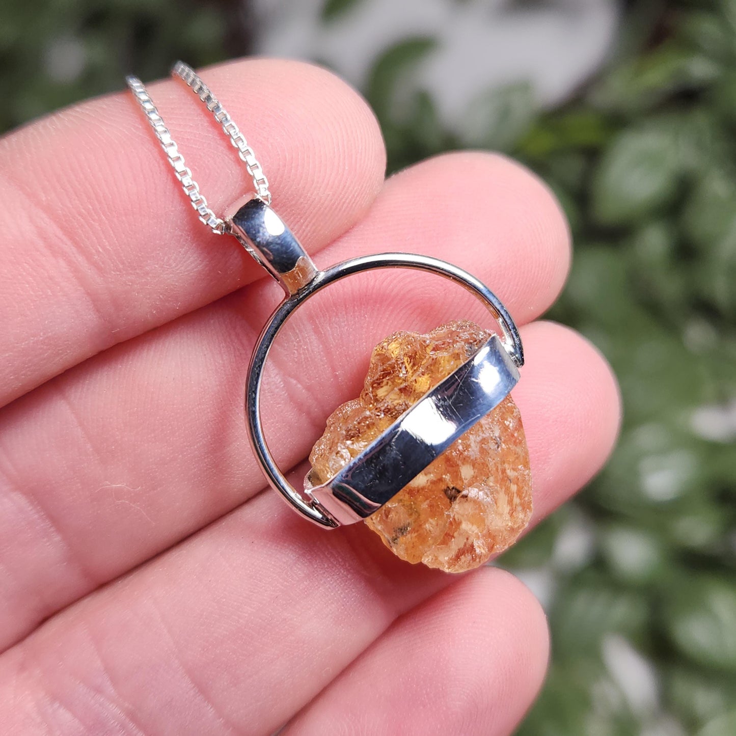 Etched Topaz Pendant