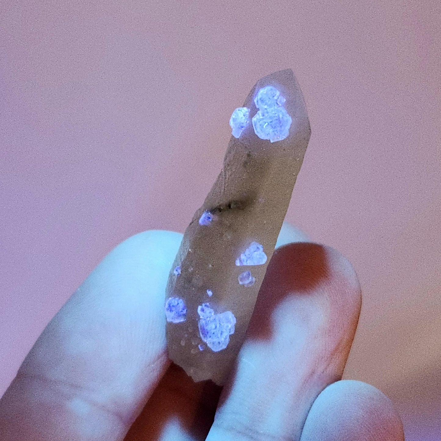 Ultraviolet Fluorite on Quartz