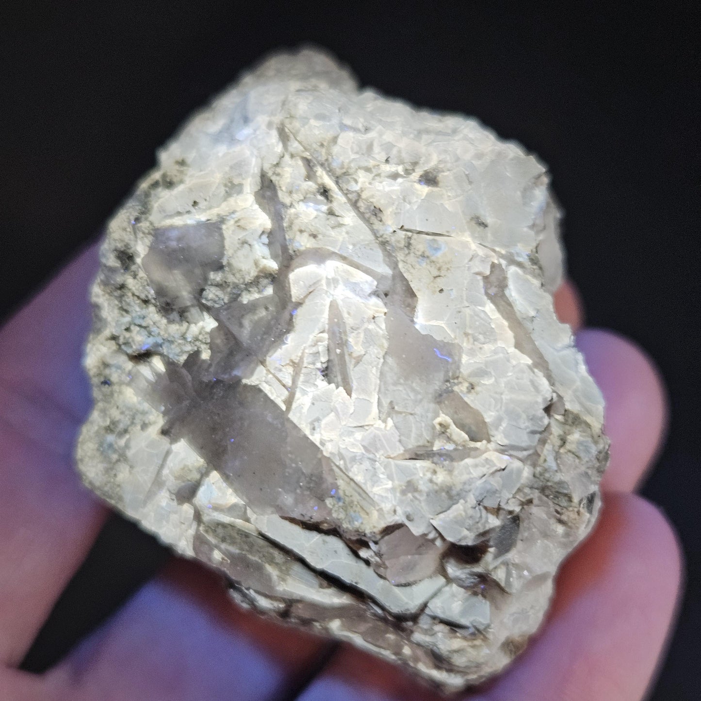 Ultraviolet Rootbeer Fluorite & Celestite Crystal