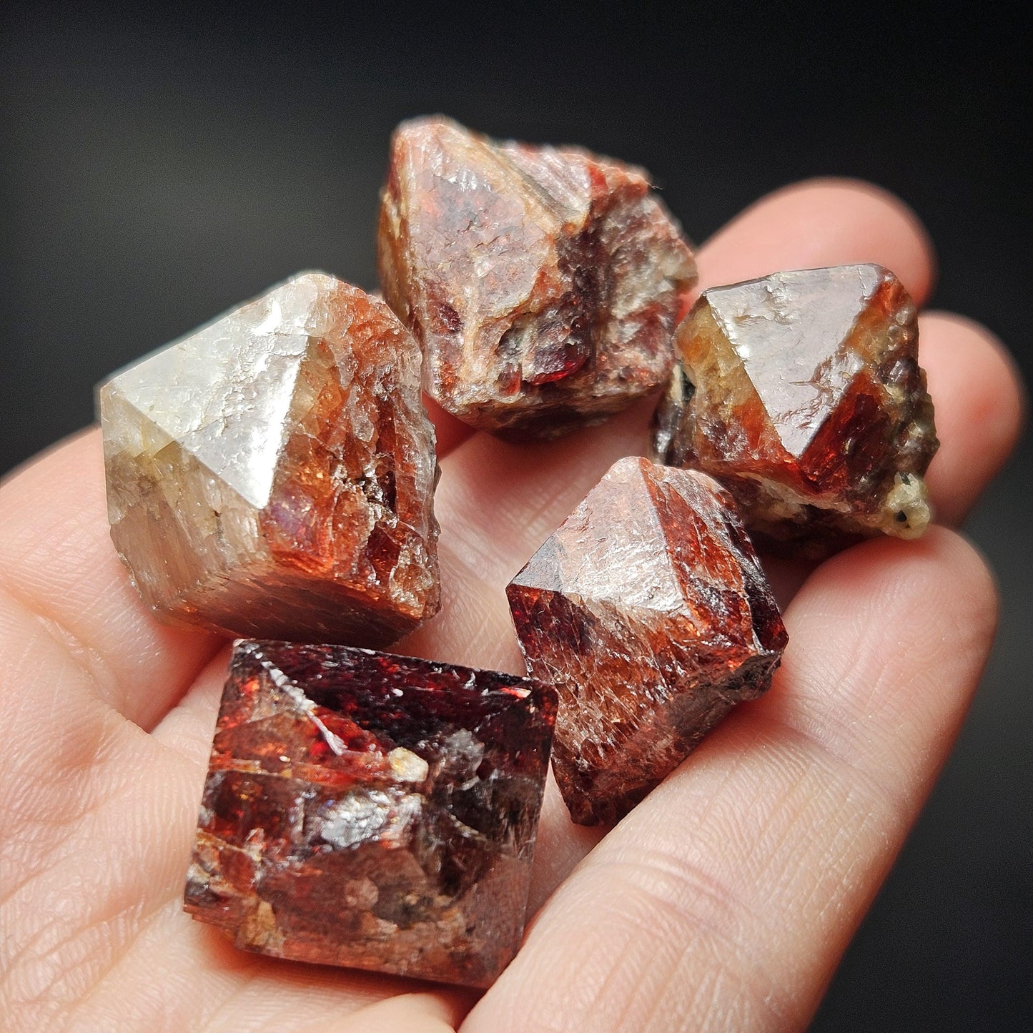 Red Zircon Crystals