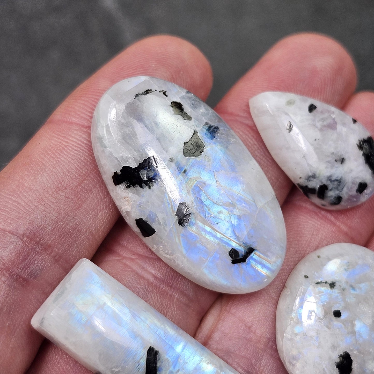 Rainbow Moonstone & Black Tourmaline