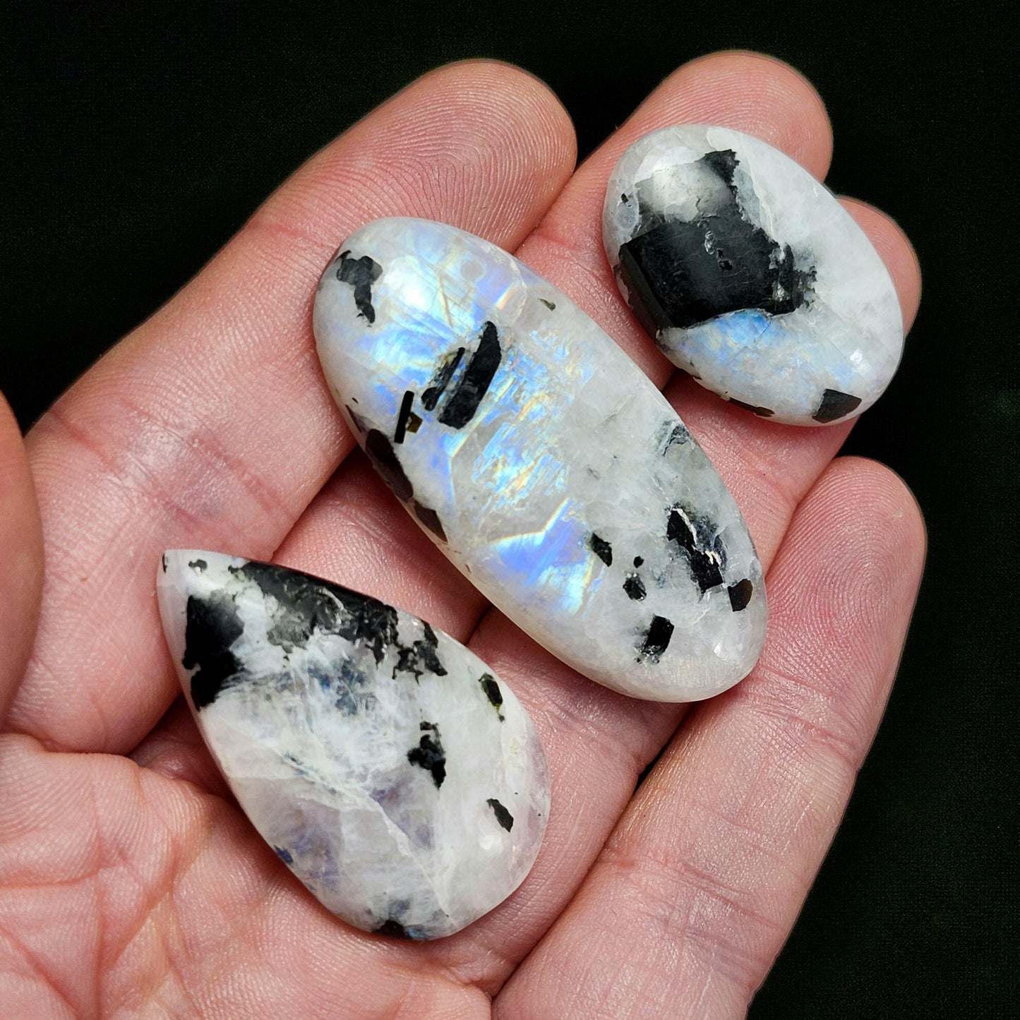 Rainbow Moonstone & Black Tourmaline
