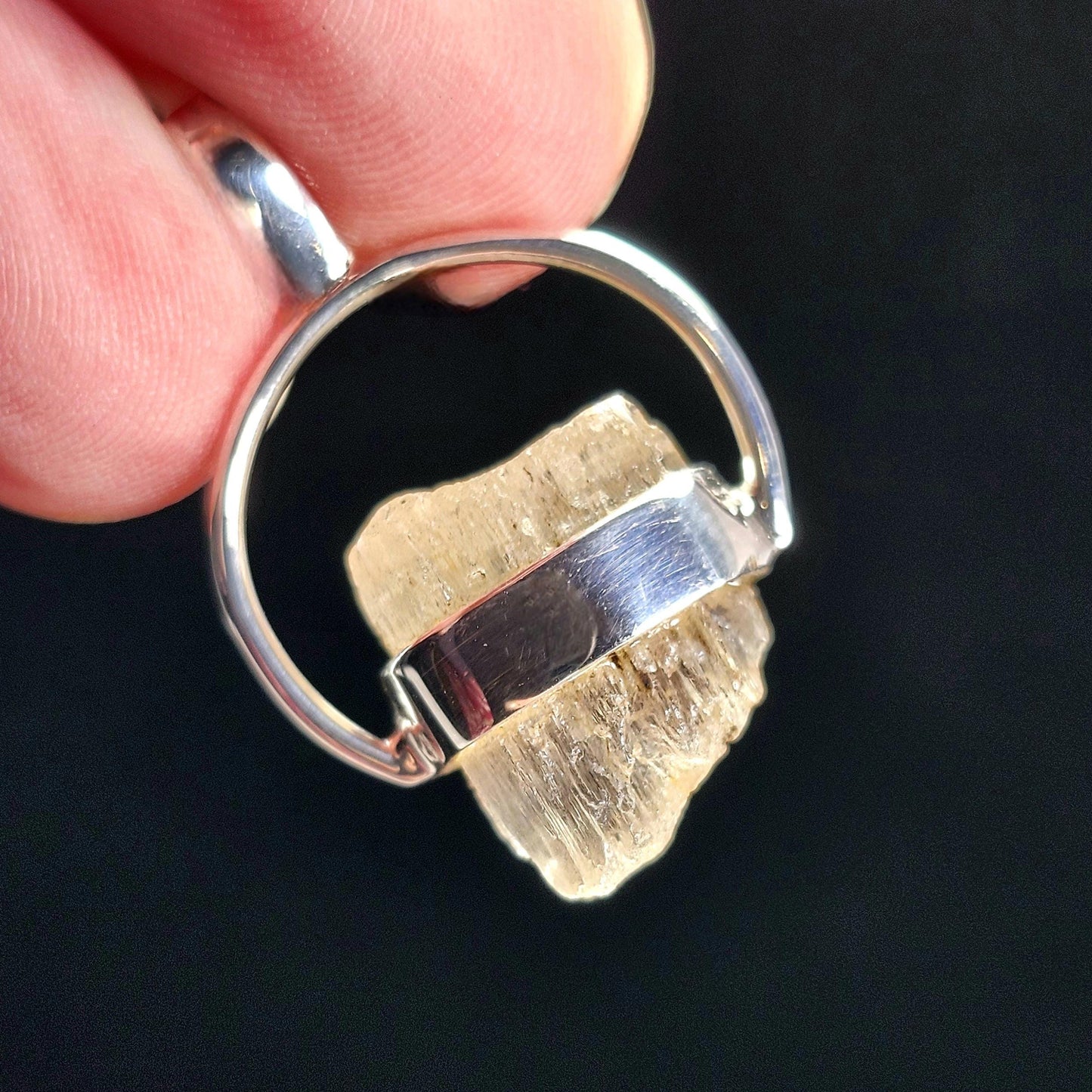 Etched Golden Scapolite Pendant