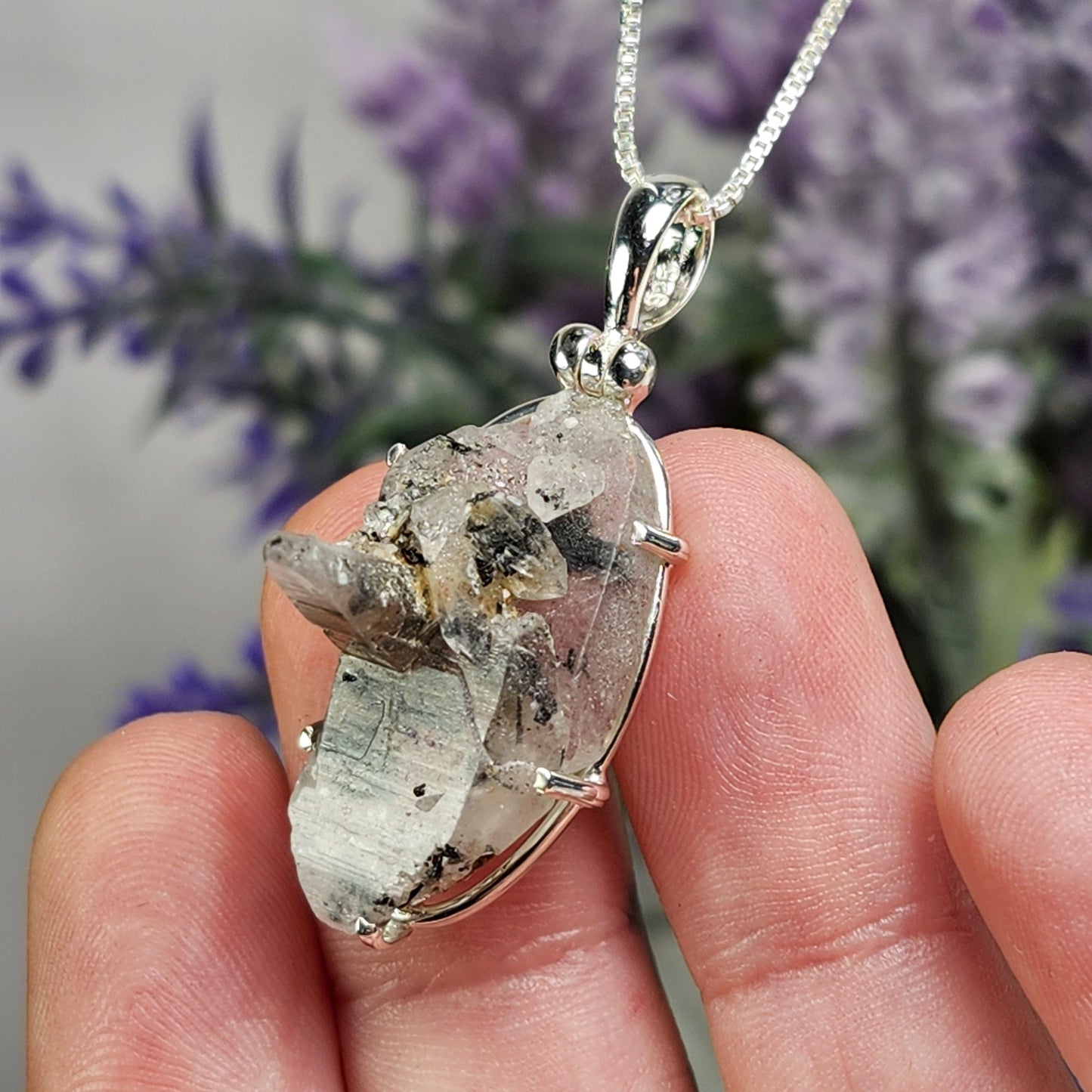 Black Samadhi Himalayan Quartz Pendant