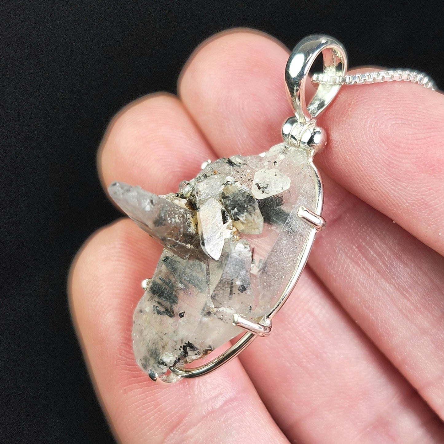 Black Samadhi Himalayan Quartz Pendant