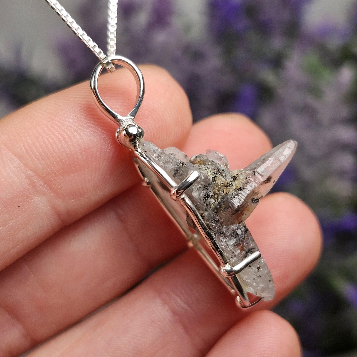 Black Samadhi Himalayan Quartz Pendant
