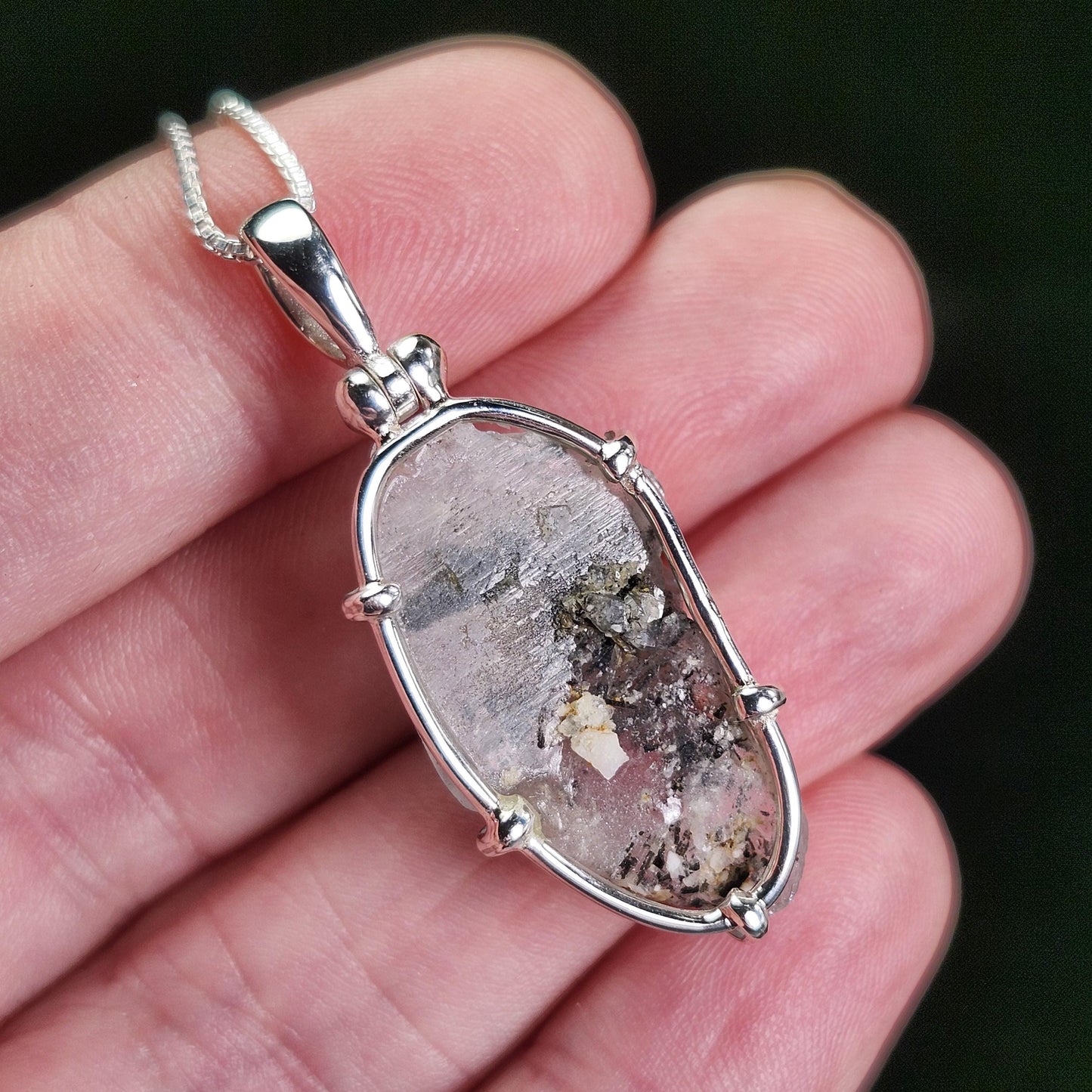 Black Samadhi Himalayan Quartz Pendant
