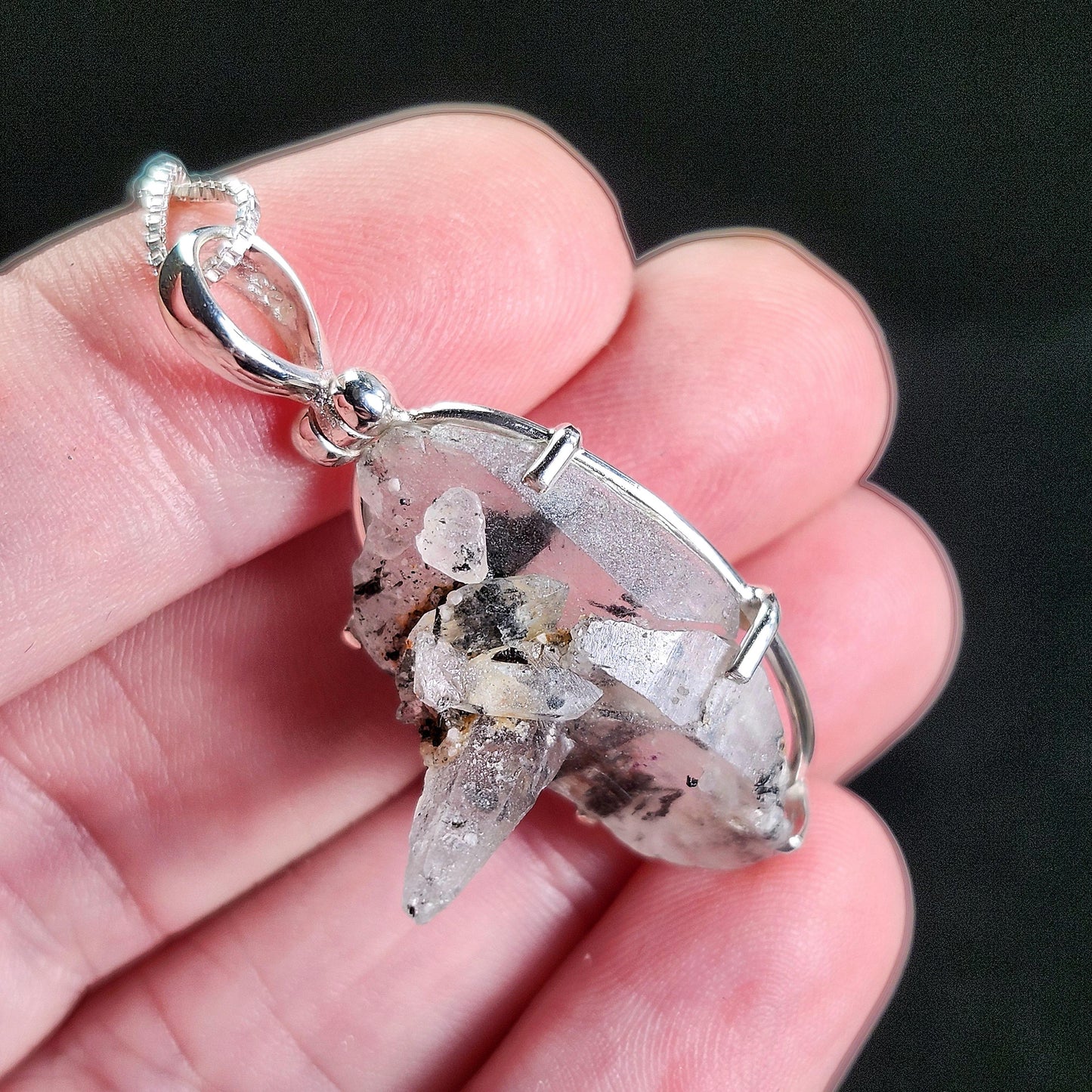 Black Samadhi Himalayan Quartz Pendant