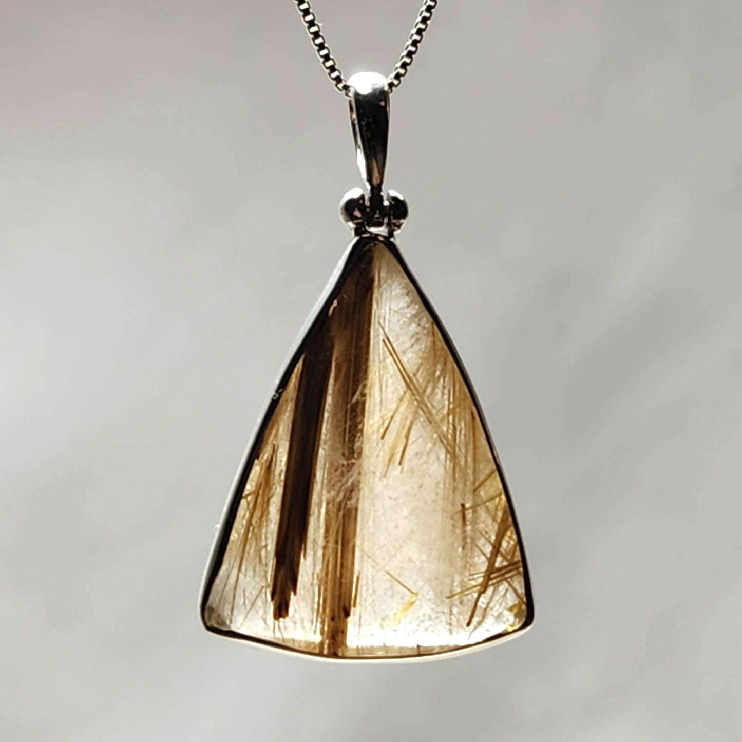 Gold Rutilated Quartz Pendant
