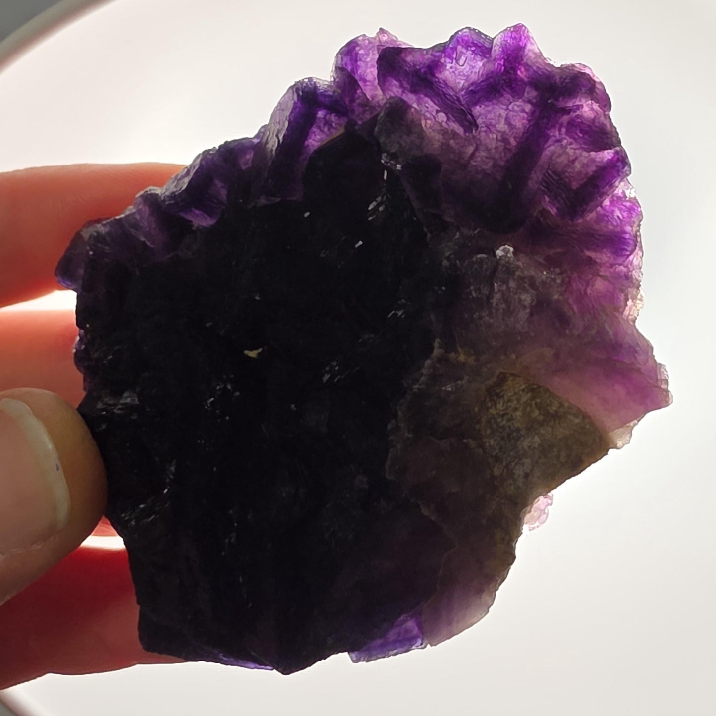 Cubic Purple Fluorite Crystal