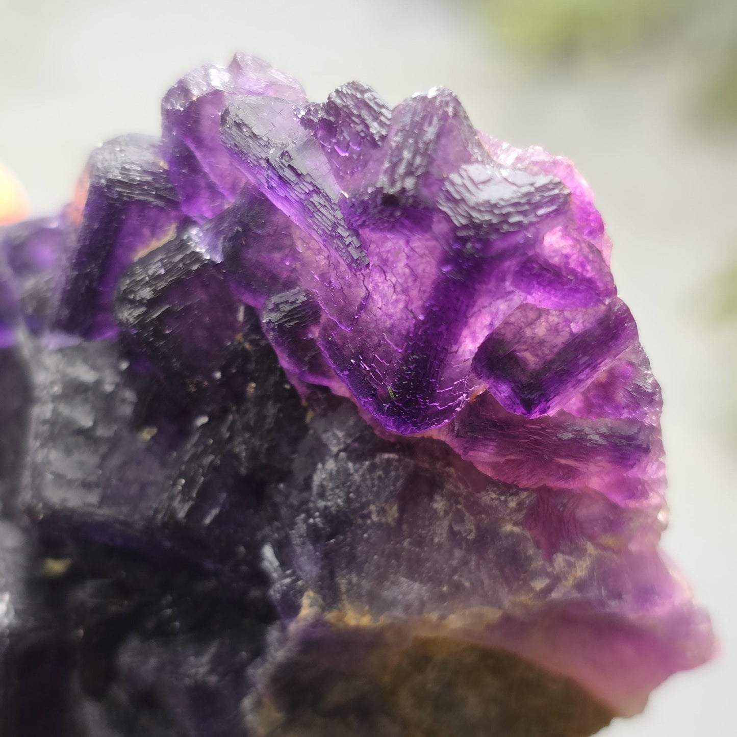 Cubic Purple Fluorite Crystal