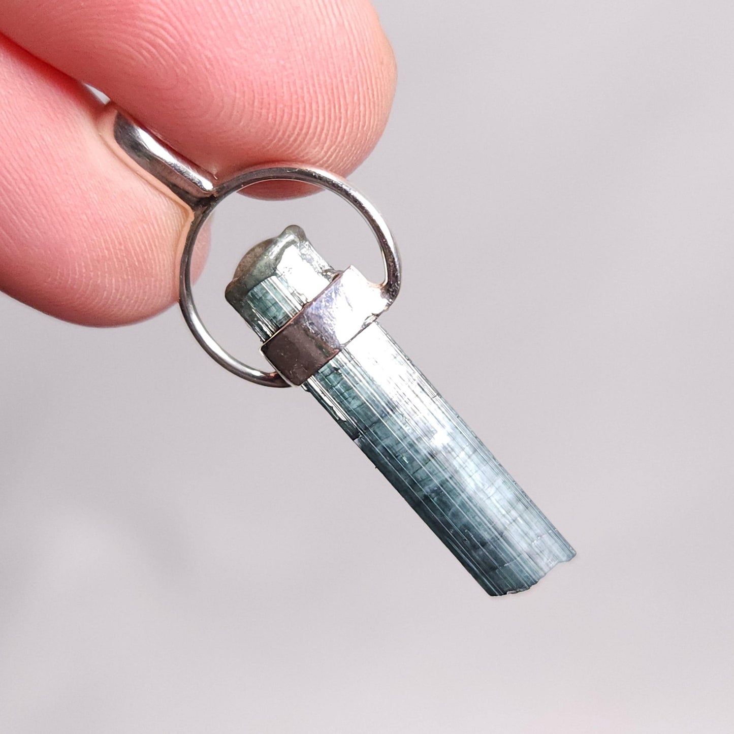 Cats Eye Blue Tourmaline Pendant