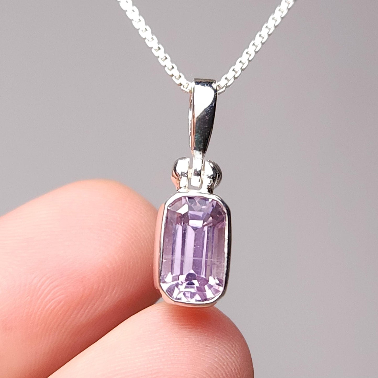 Faceted Kunzite Pendant