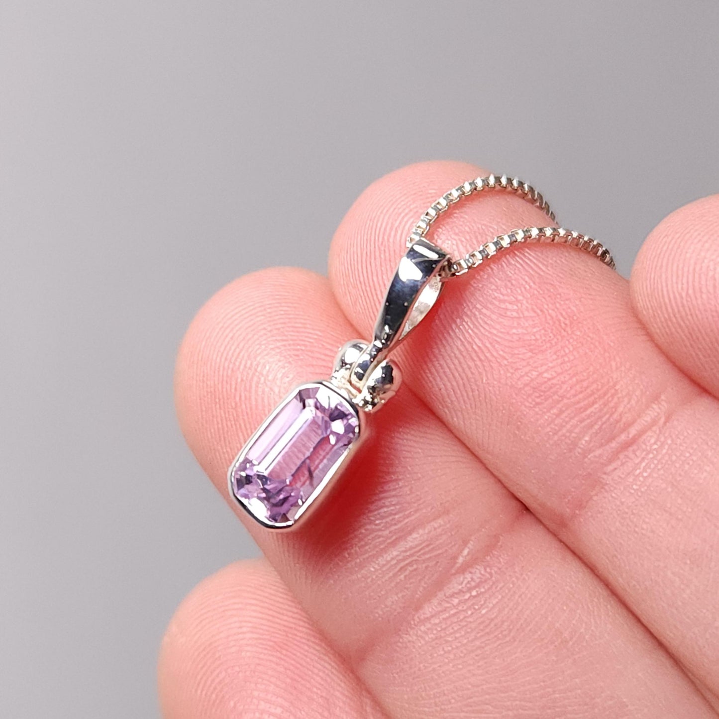 Faceted Kunzite Pendant