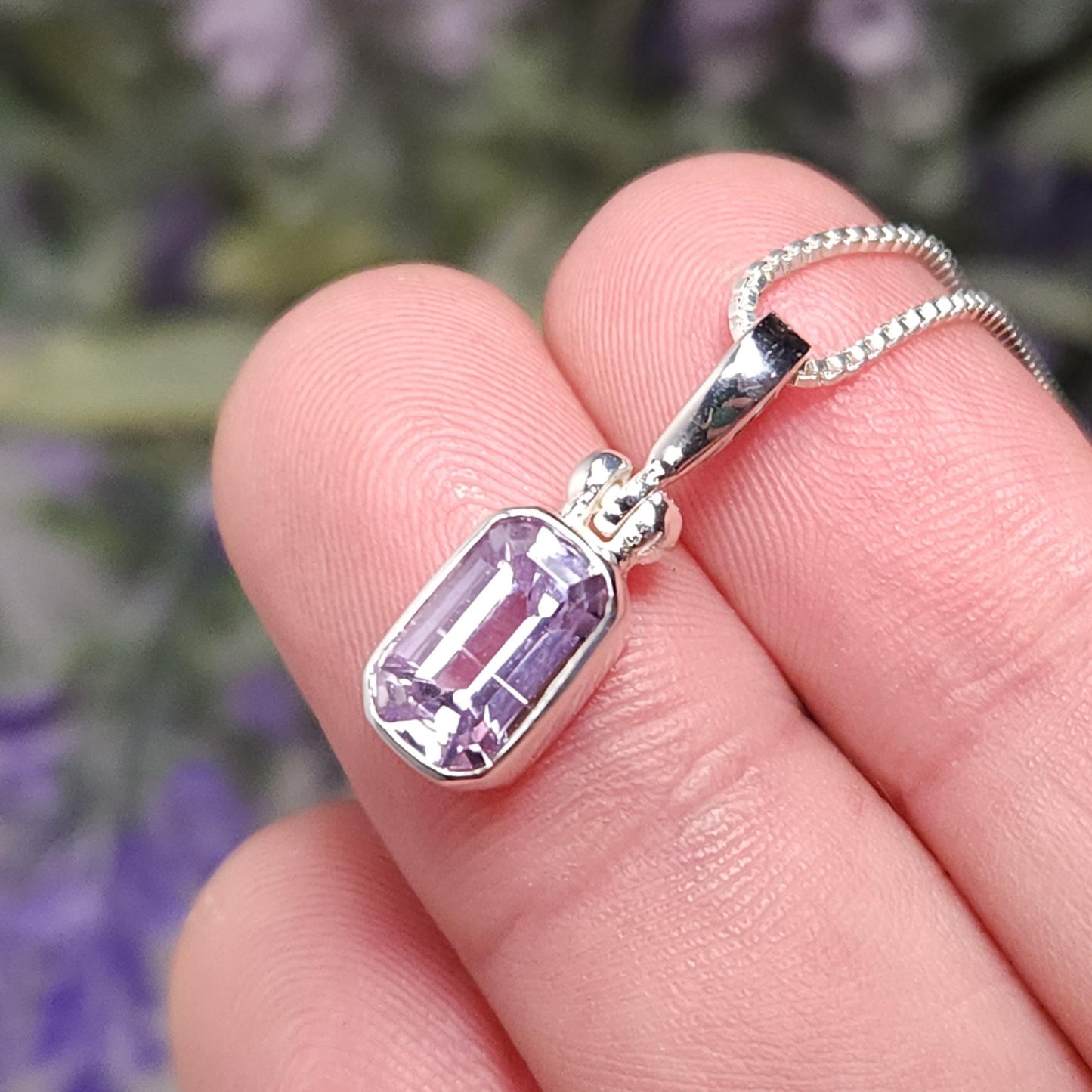 Faceted Kunzite Pendant