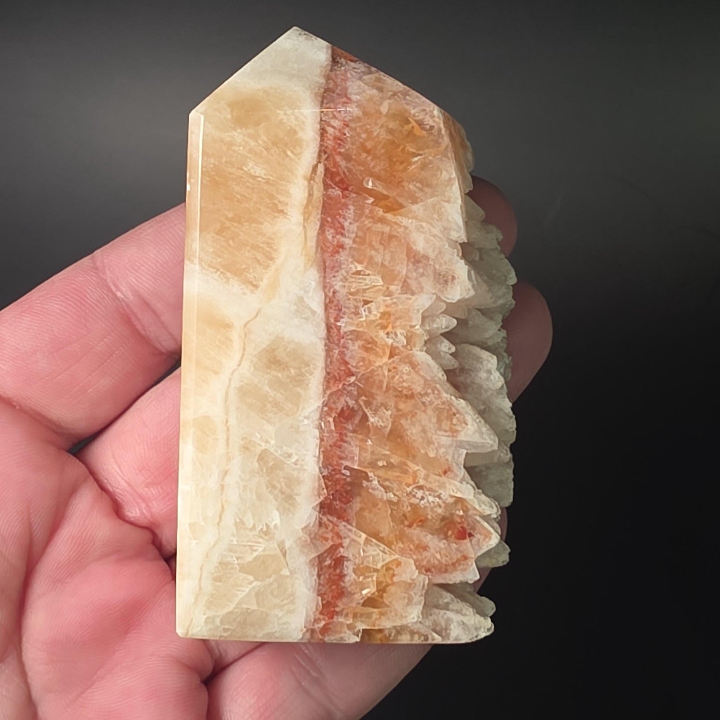 Red Dogtooth Calcite Tower