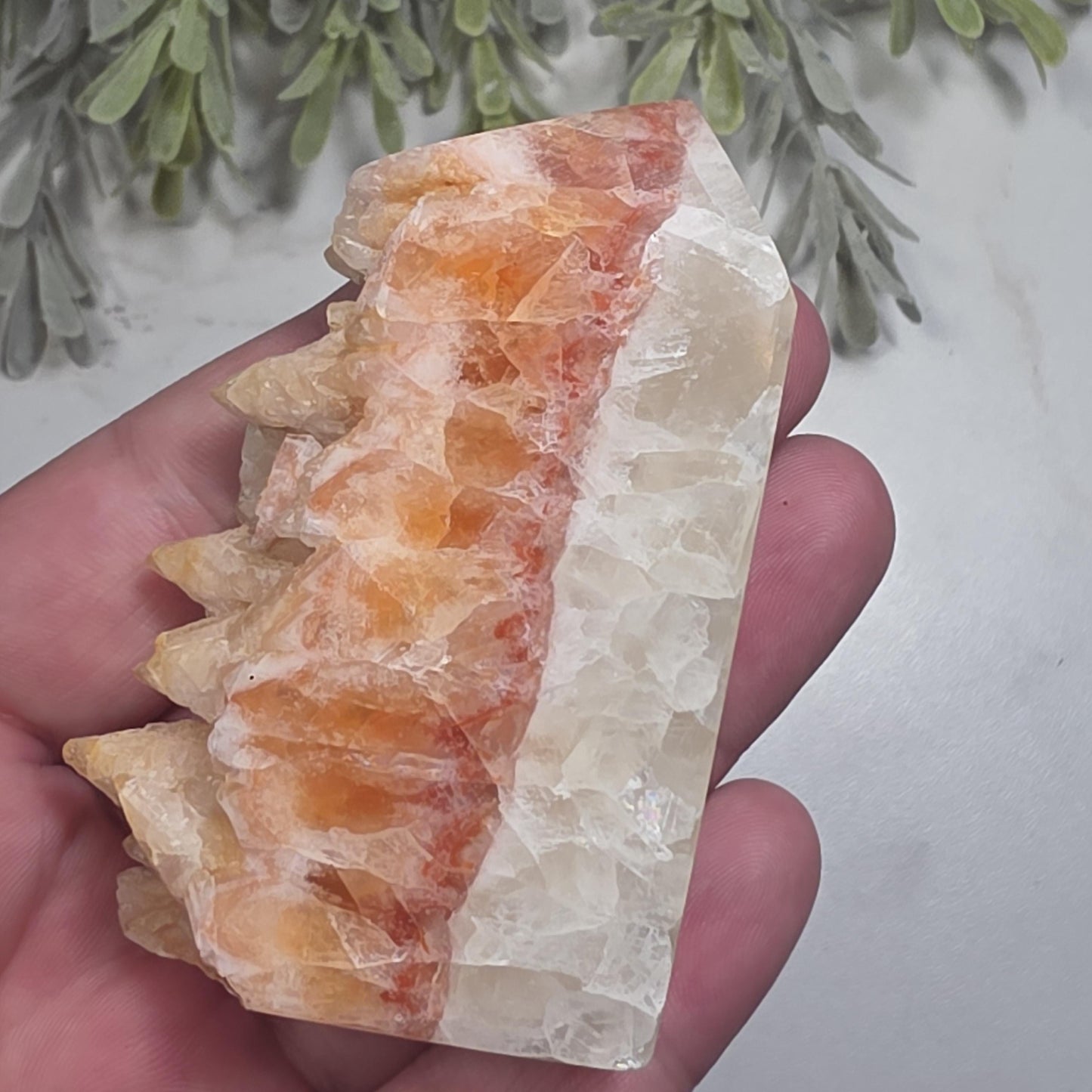 Red Dogtooth Calcite Tower