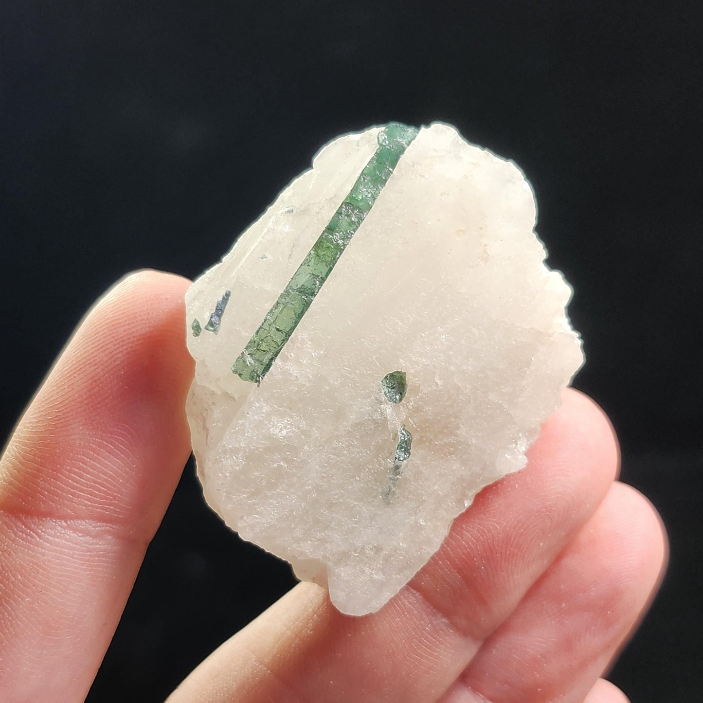 Tourmaline in Quartz Crystal