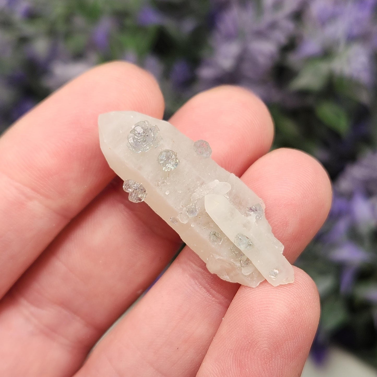 Ultraviolet Fluorite on Quartz