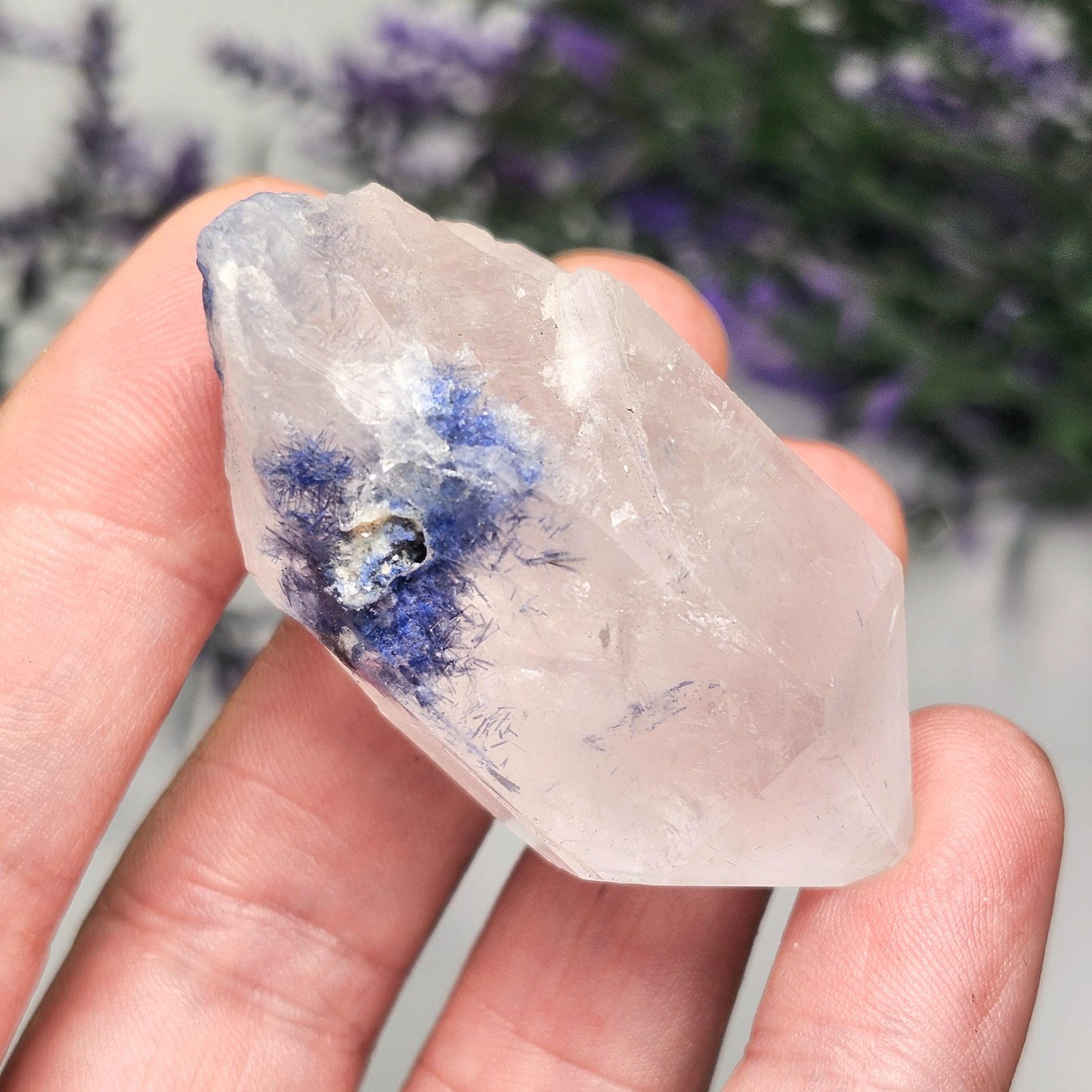 Fibrous Periwinkle Dumortierite Crystal