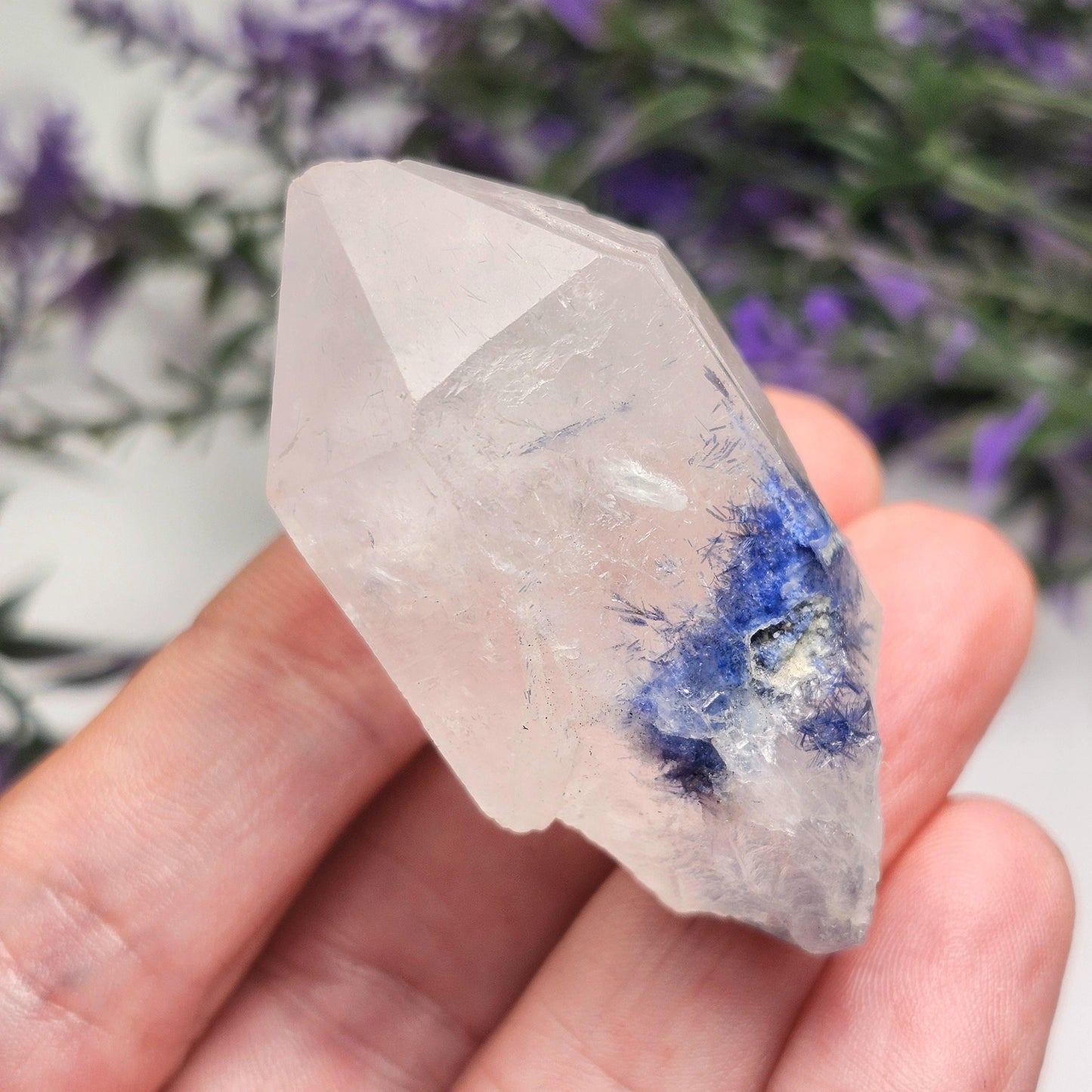 Fibrous Periwinkle Dumortierite Crystal