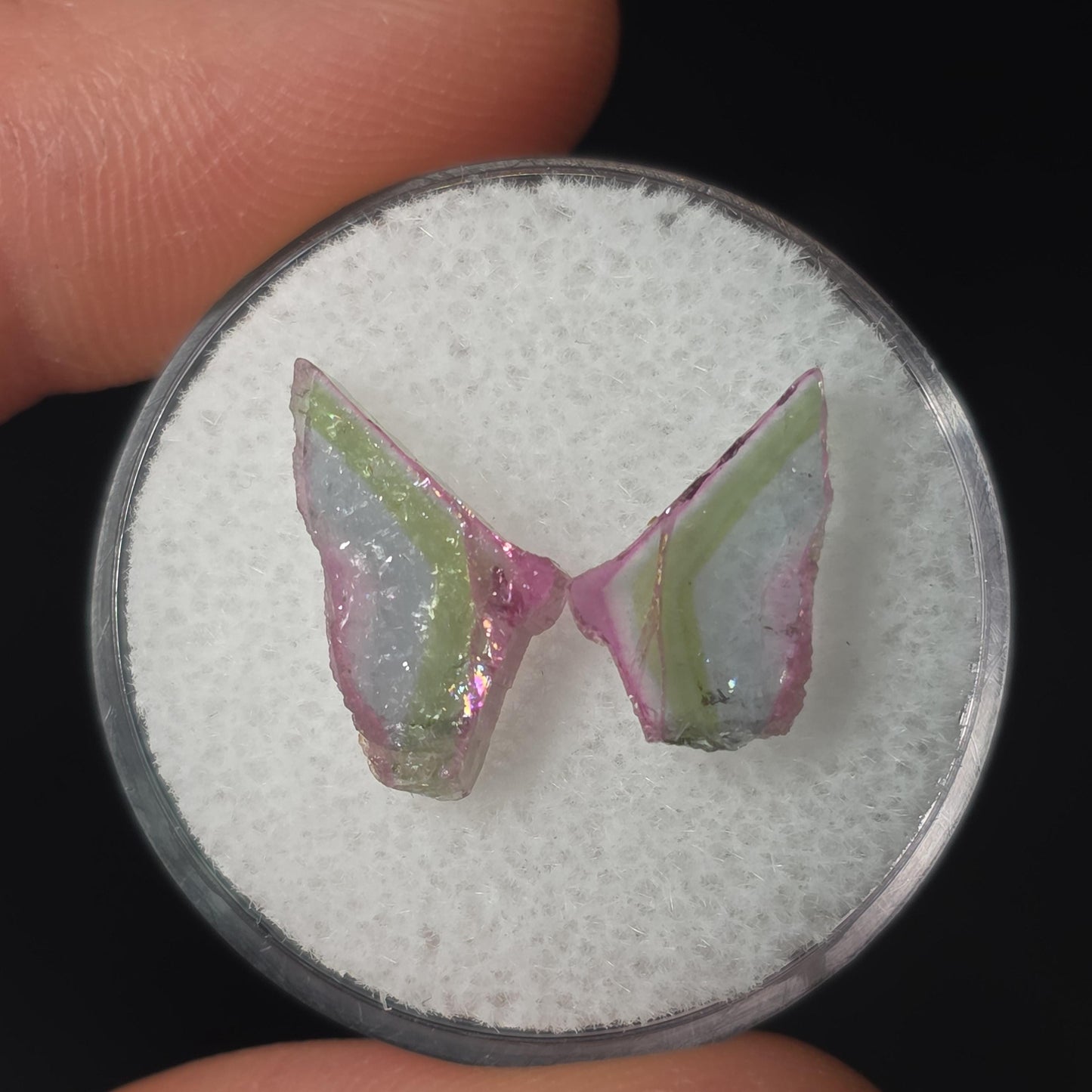 Watermelon Tourmaline Butterfly